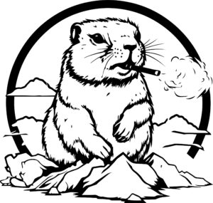 Rock Hyrax Smoking A Cigar