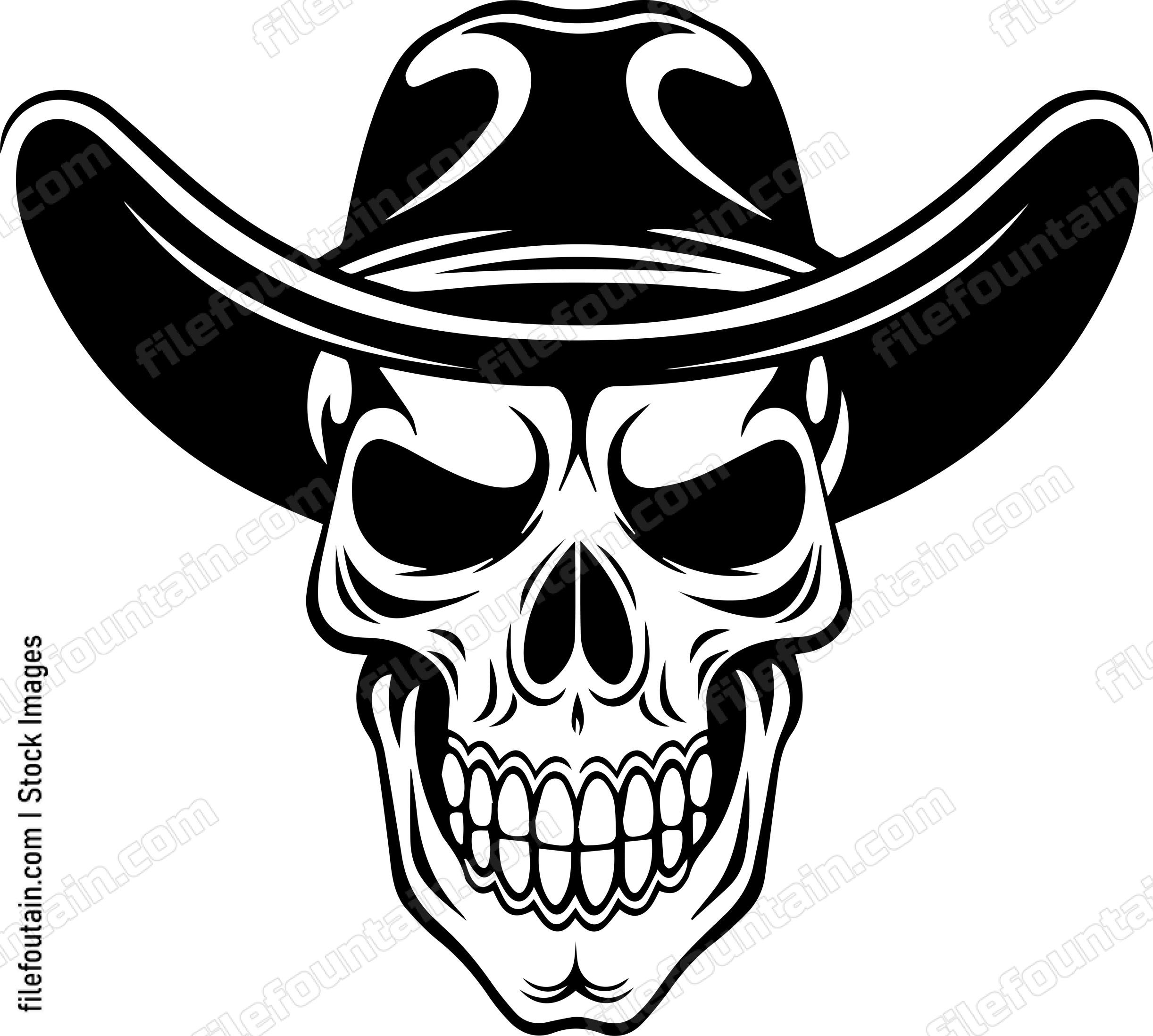 Skull In Cowboy Hat
