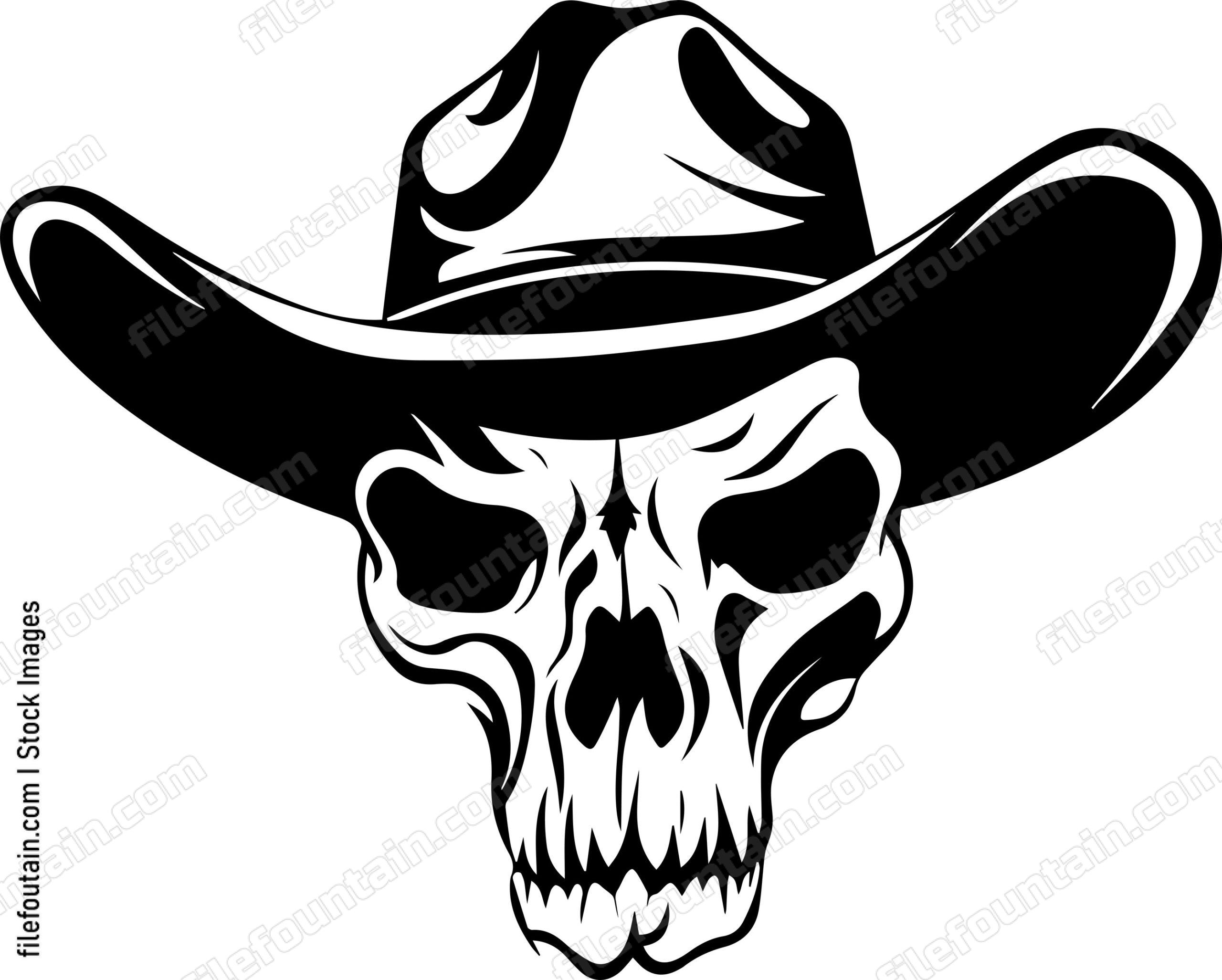 Skull In Cowboy Hat