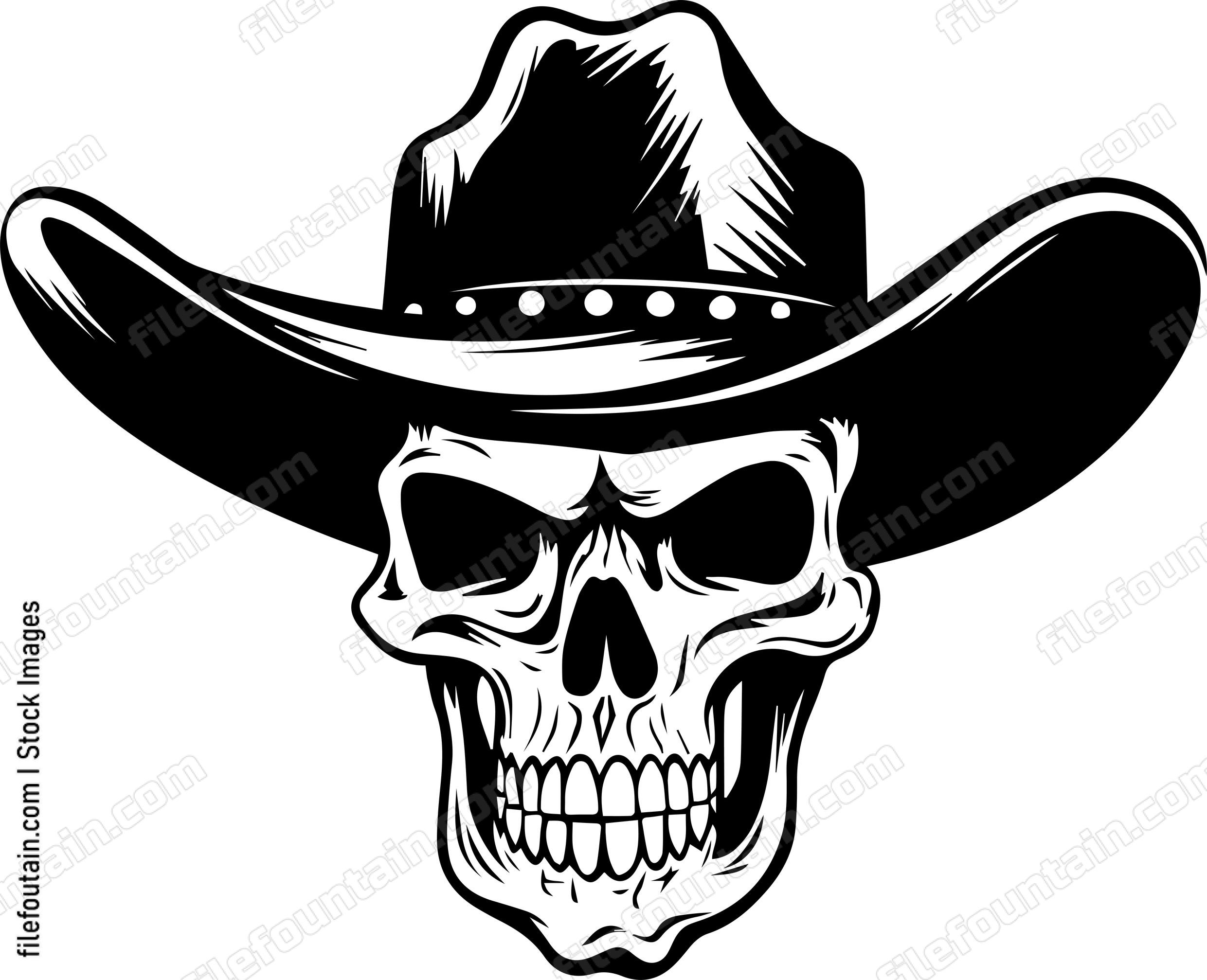 Skull In Cowboy Hat