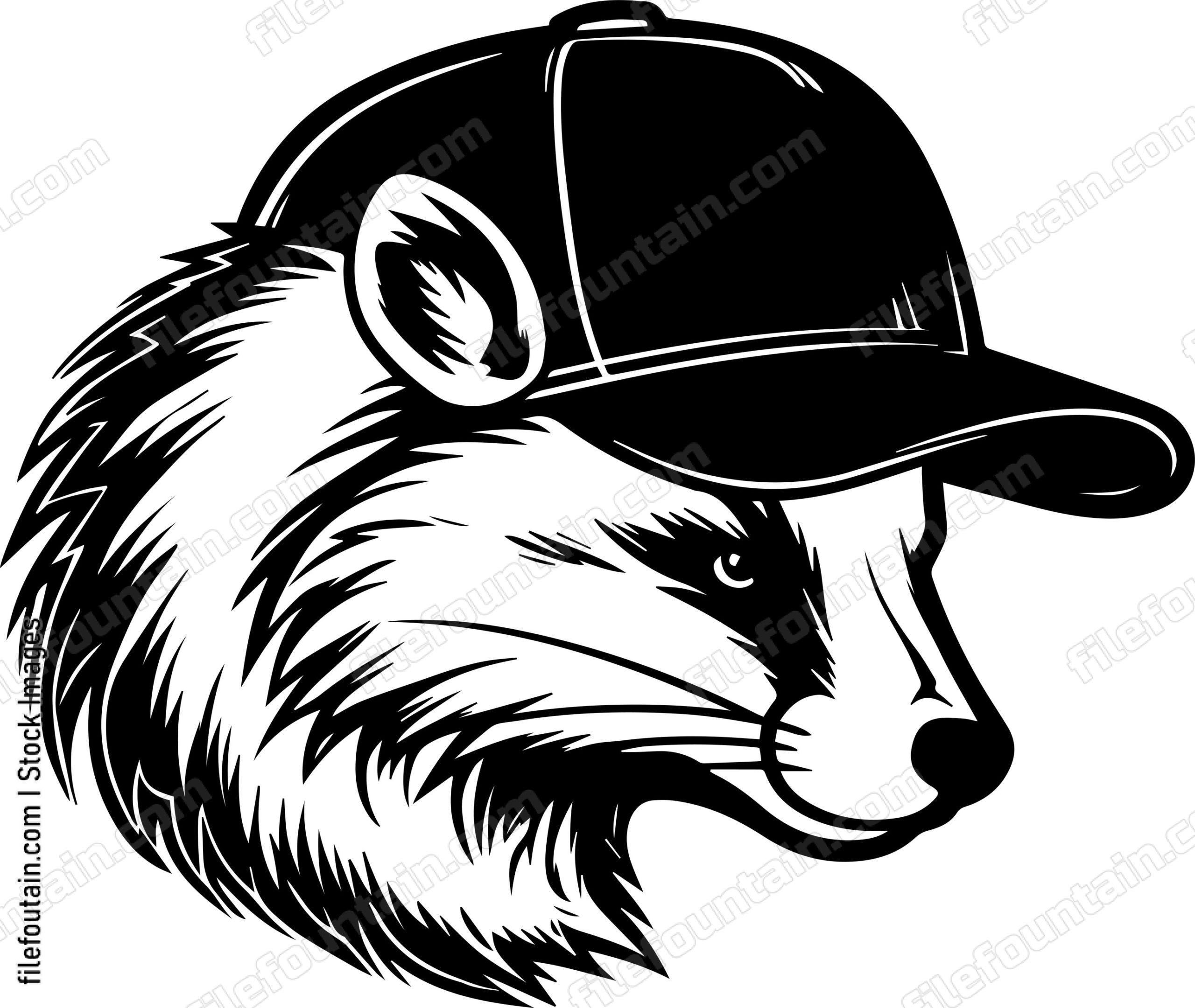 Skunk In Baseball Cap