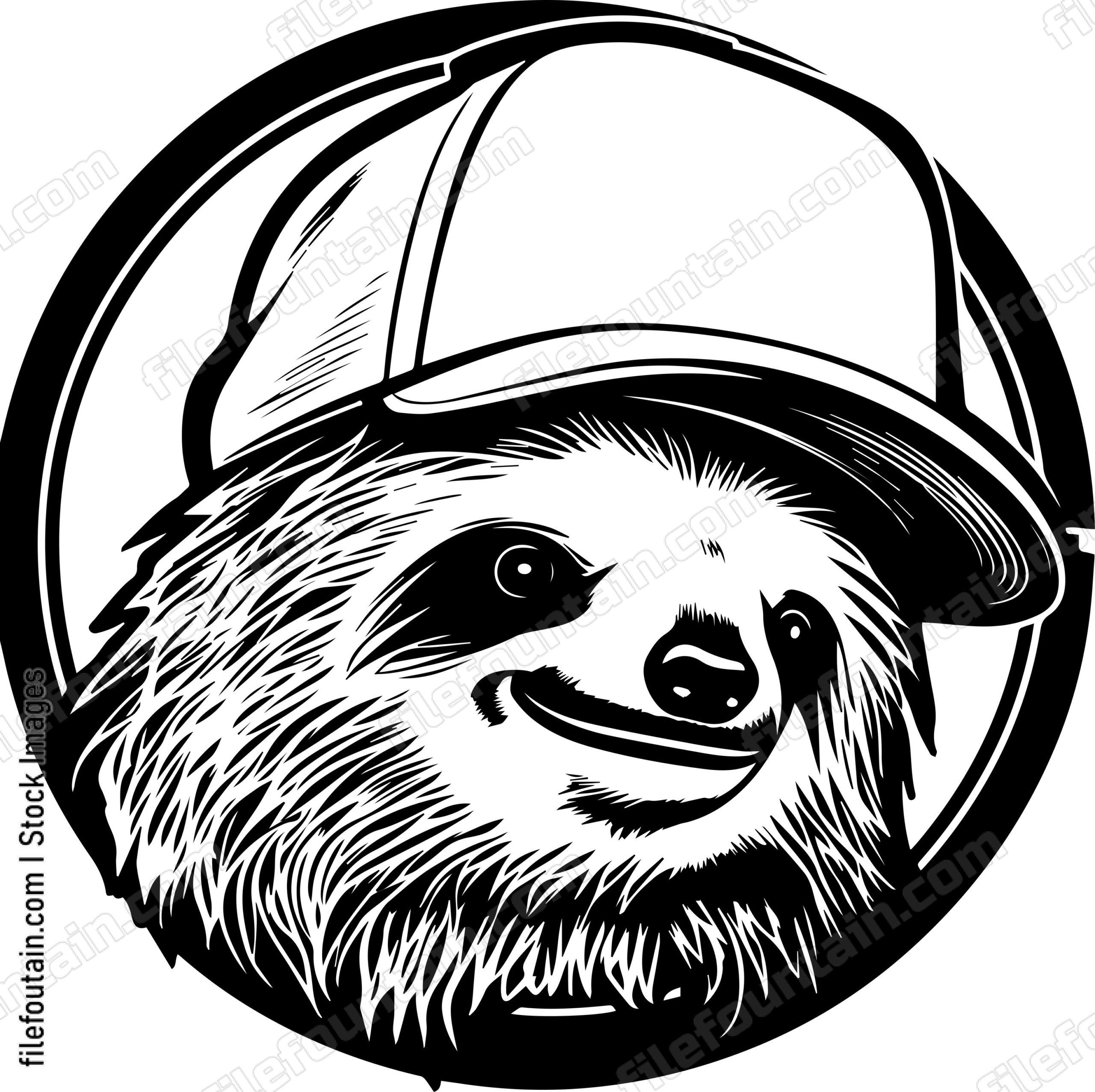 Sloth In Baseball Cap