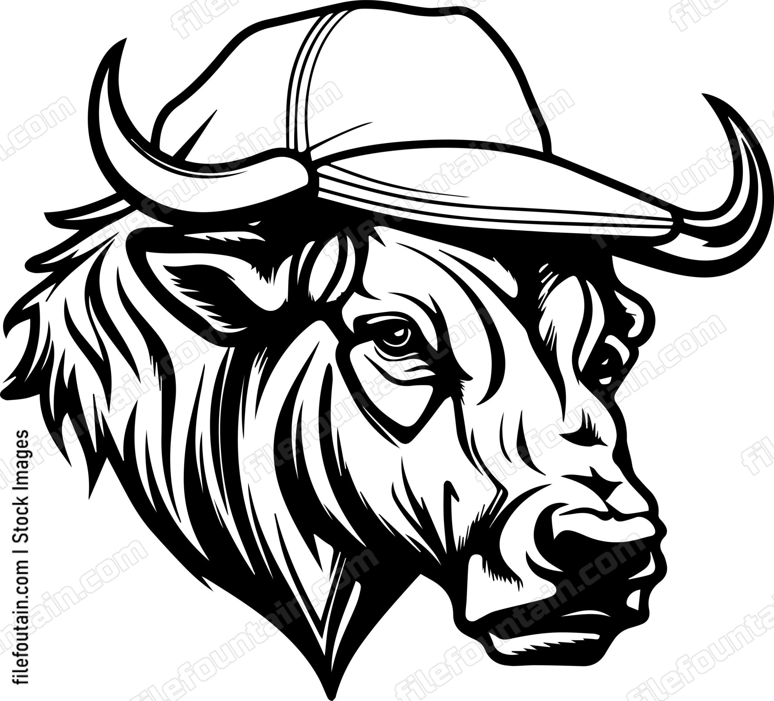 Wildebeest In Baseball Cap