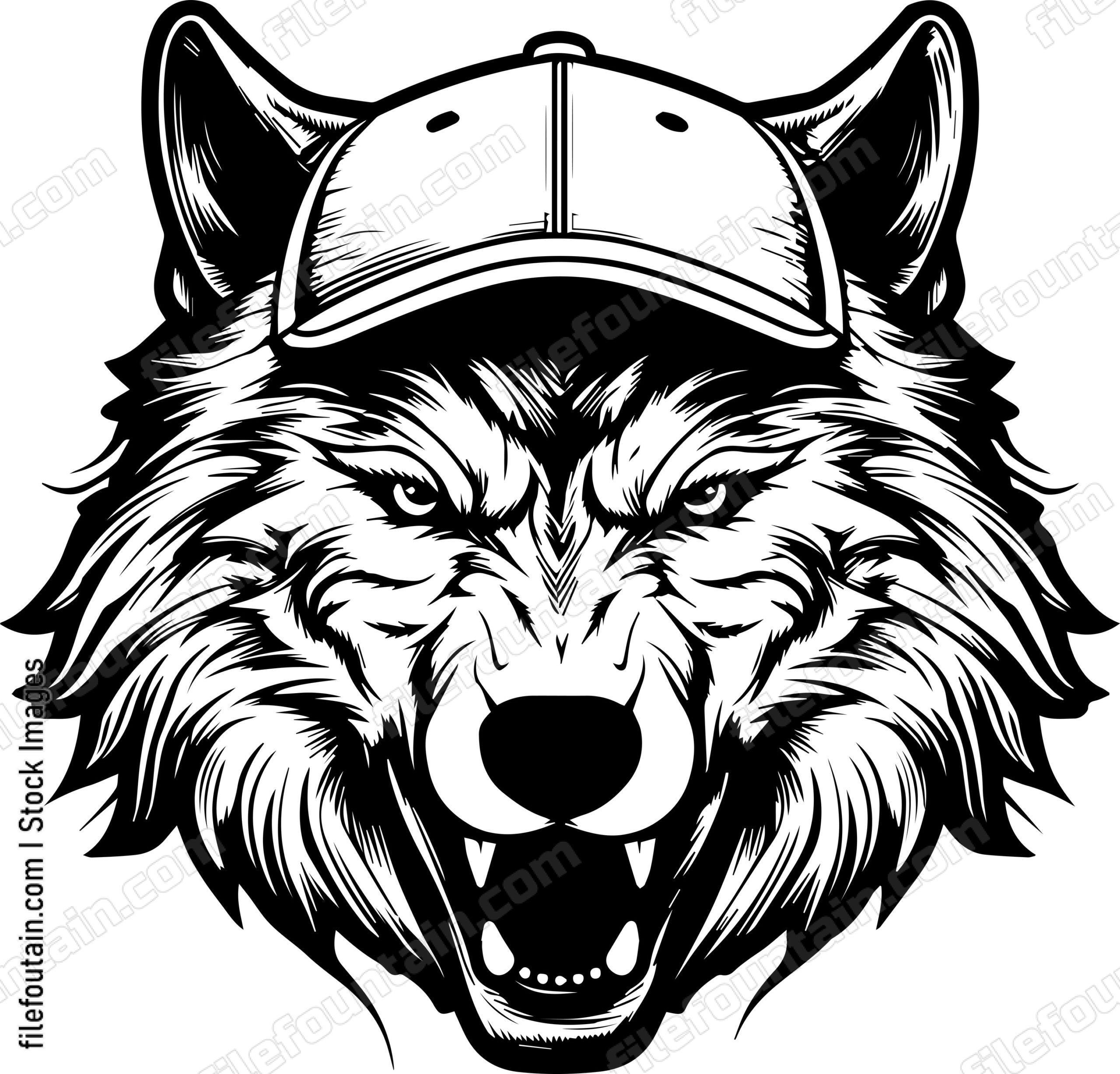 Wolf In Baseball Cap