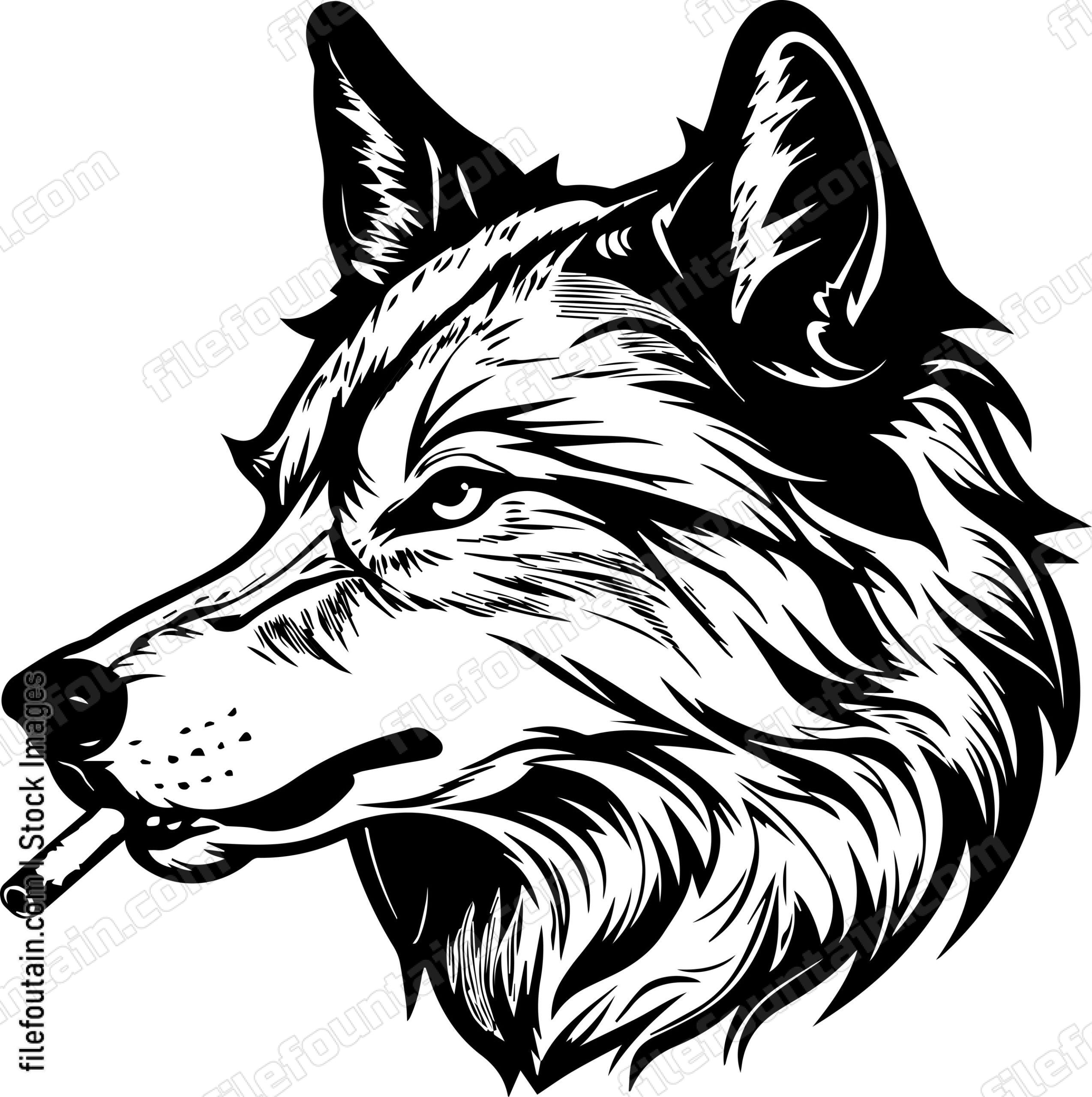 Wolf Smoking A Cigar