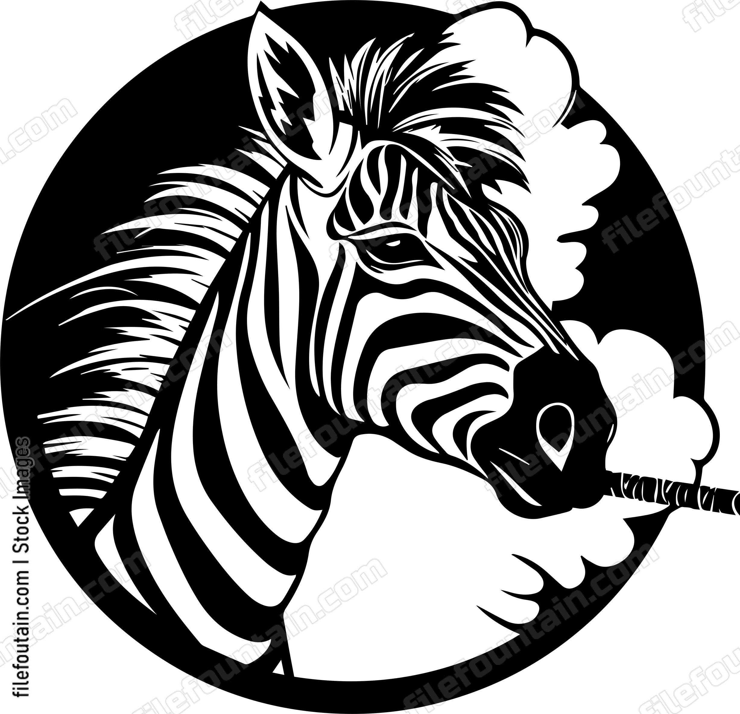 Zebra Smoking A Cigar
