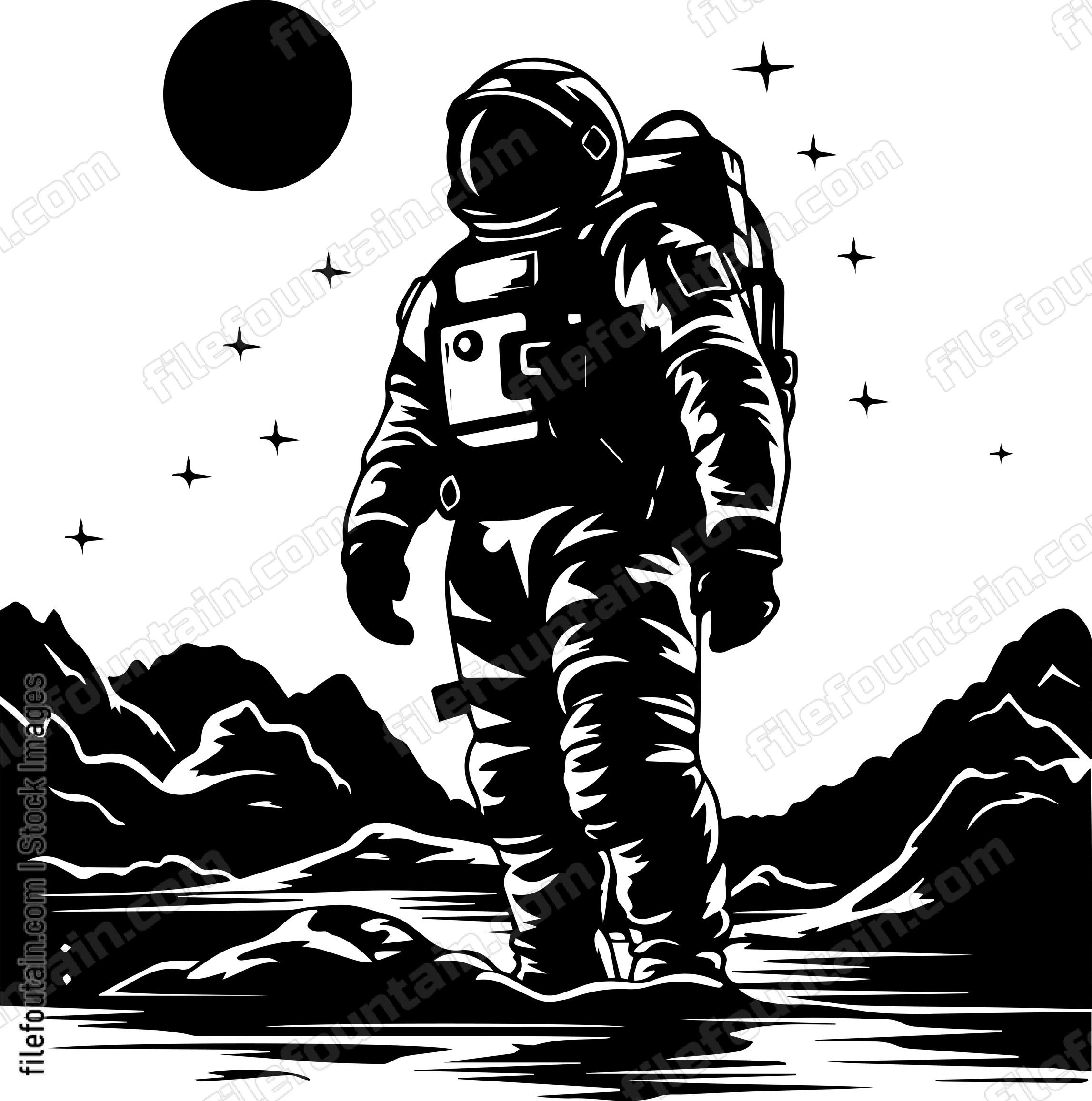 Astronaut On Moon