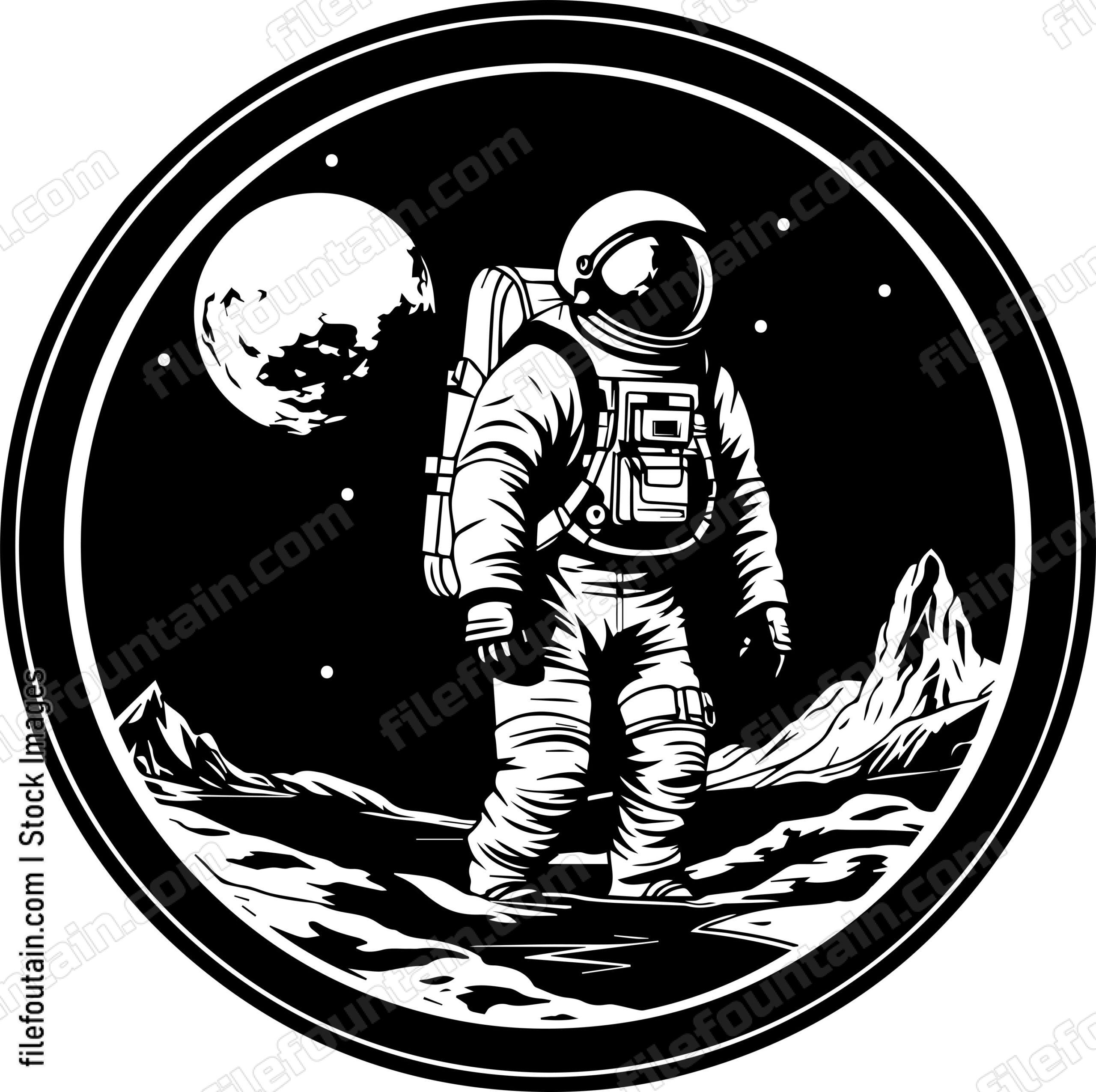 Astronaut On Moon