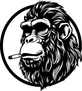 Baboon Smoking A Cigar