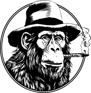 Baboon Smoking A Cigar