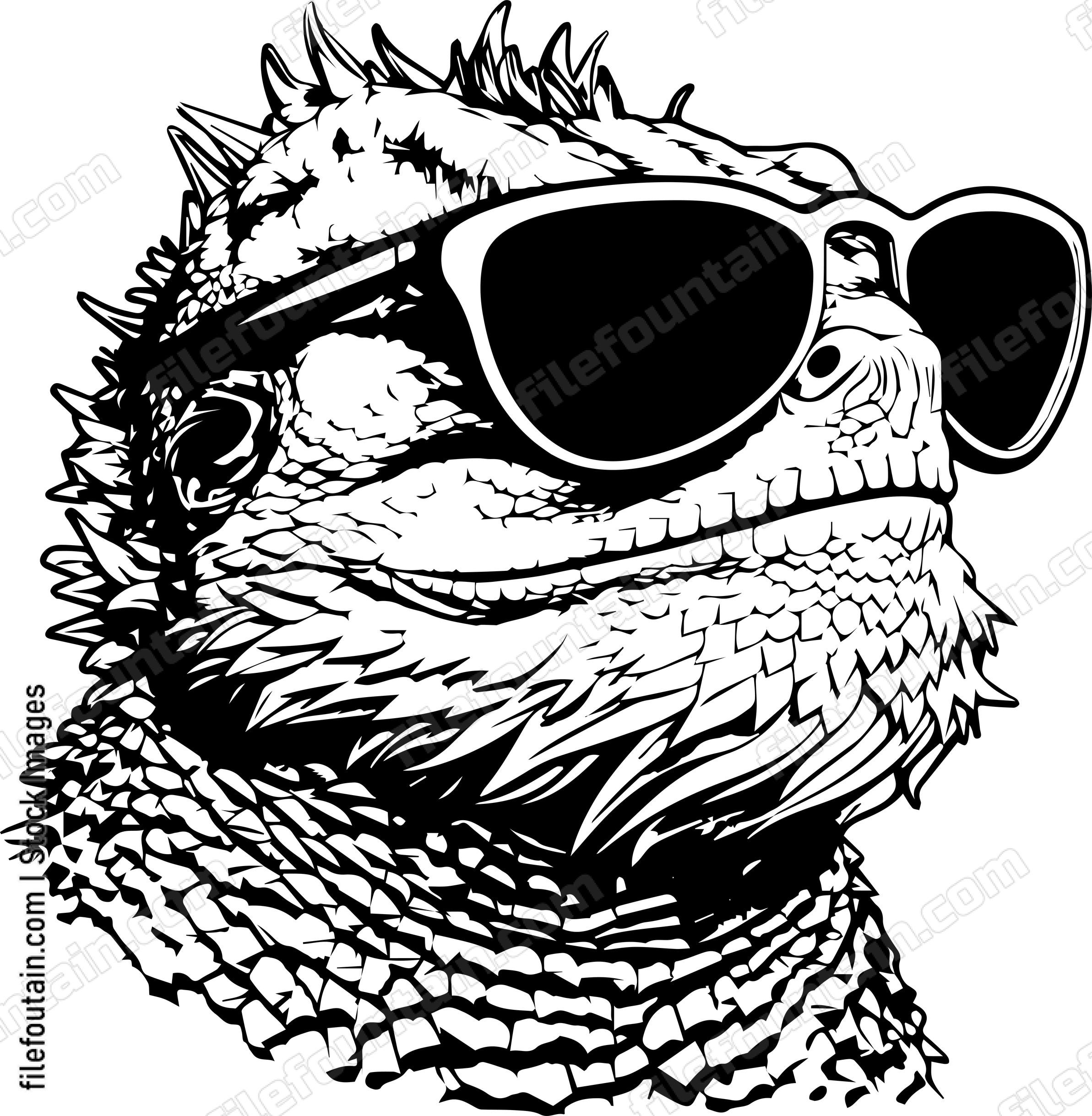 Bearded Dragon In Sunglasses