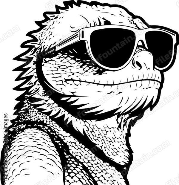 Bearded Dragon In Sunglasses
