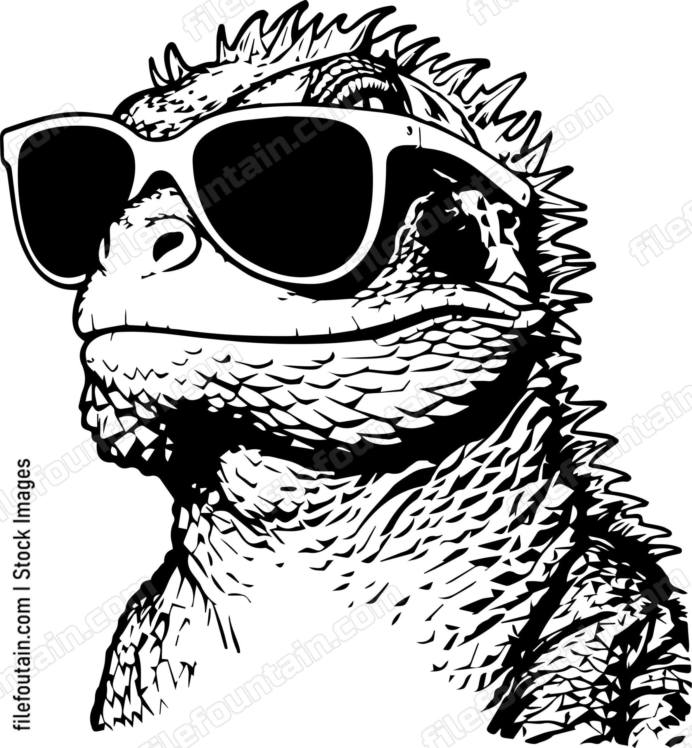 Bearded Dragon In Sunglasses