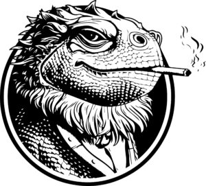 Bearded Dragon Smoking A Cigar