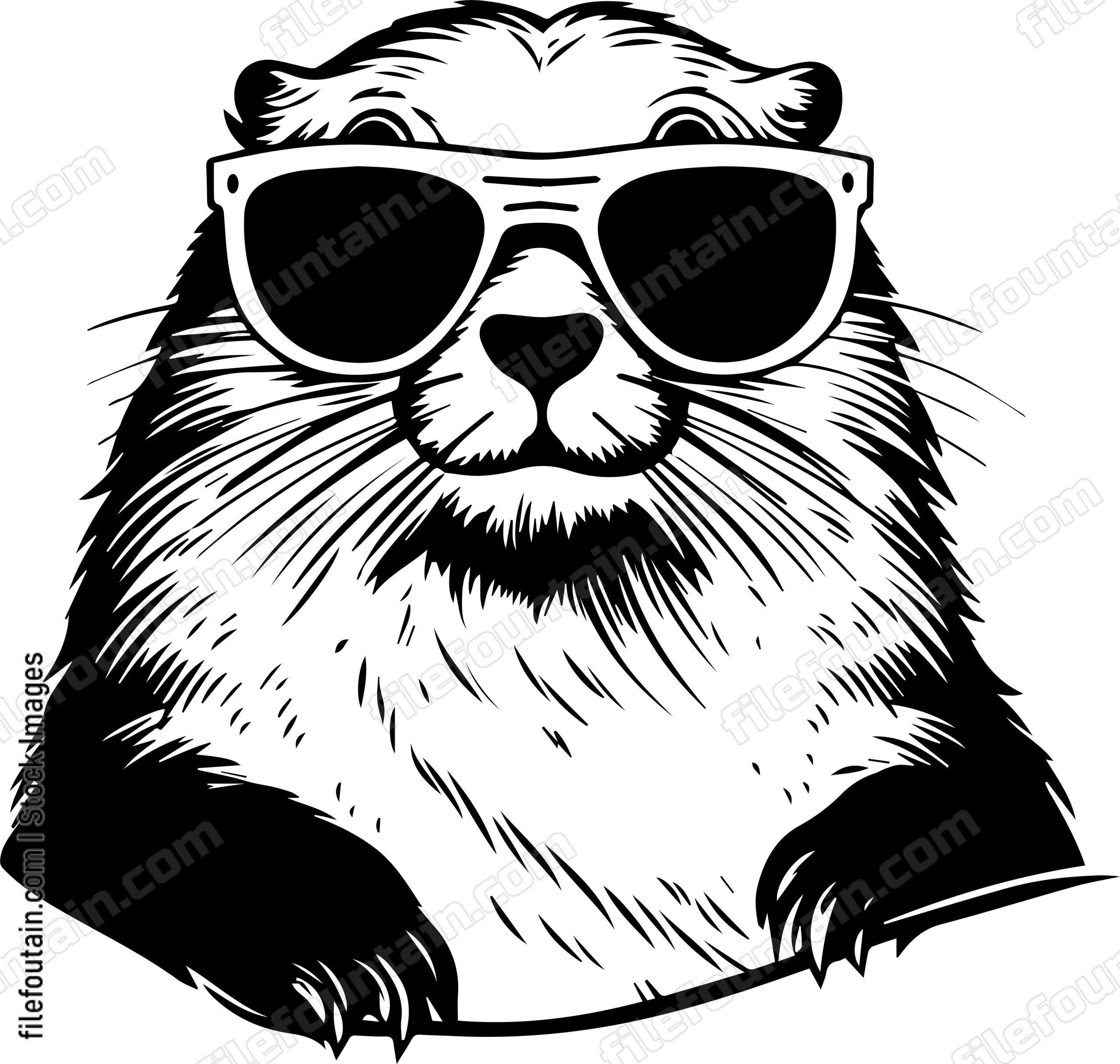 Beaver In Sunglasses