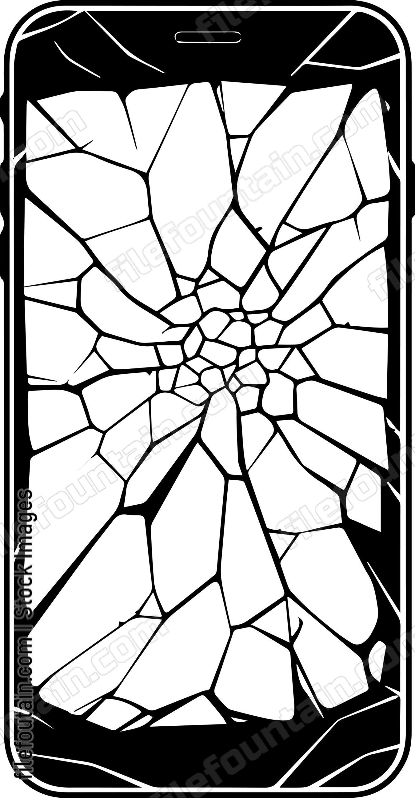Broken Cracked Smartphone