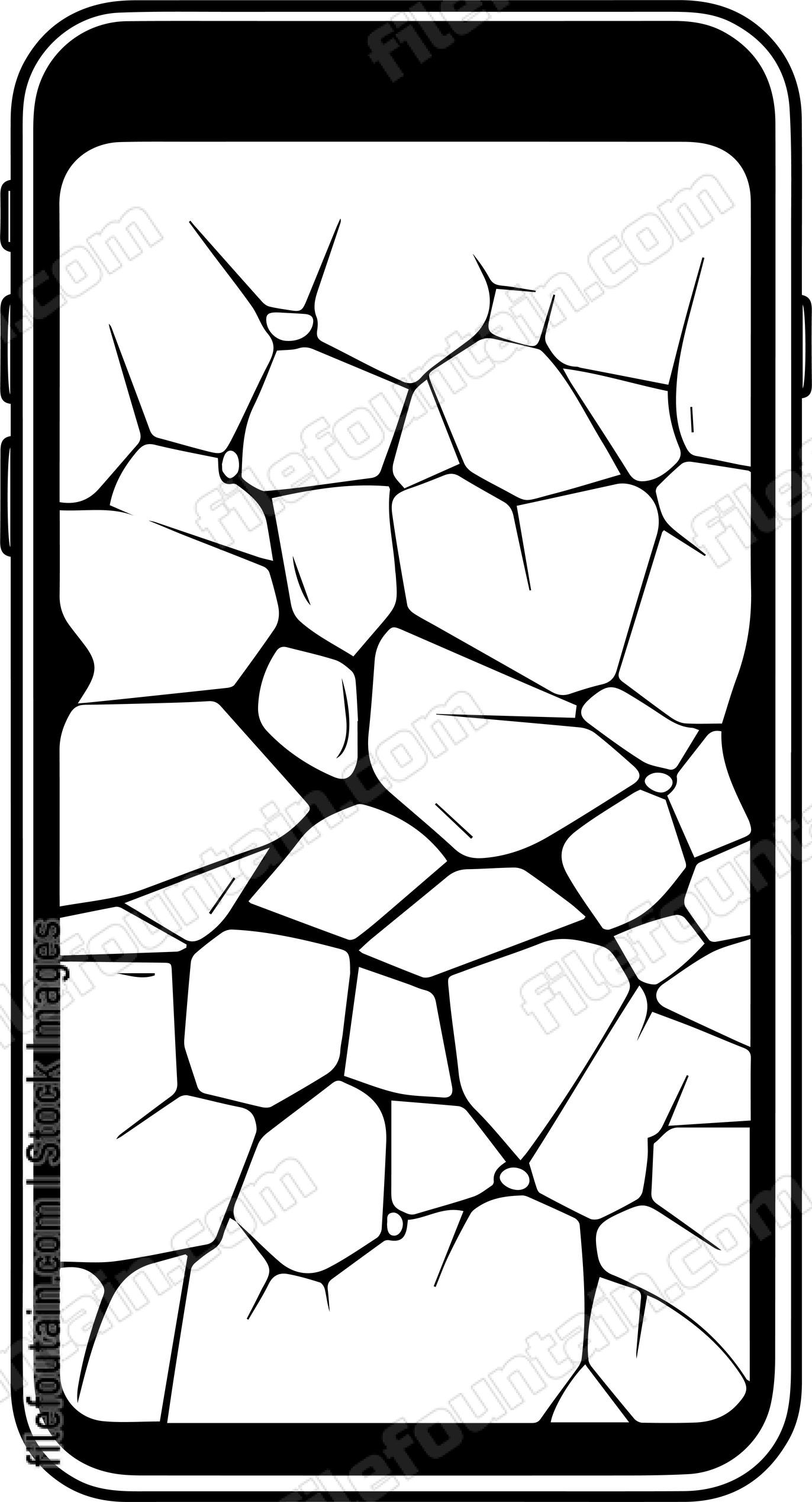 Broken Cracked Smartphone
