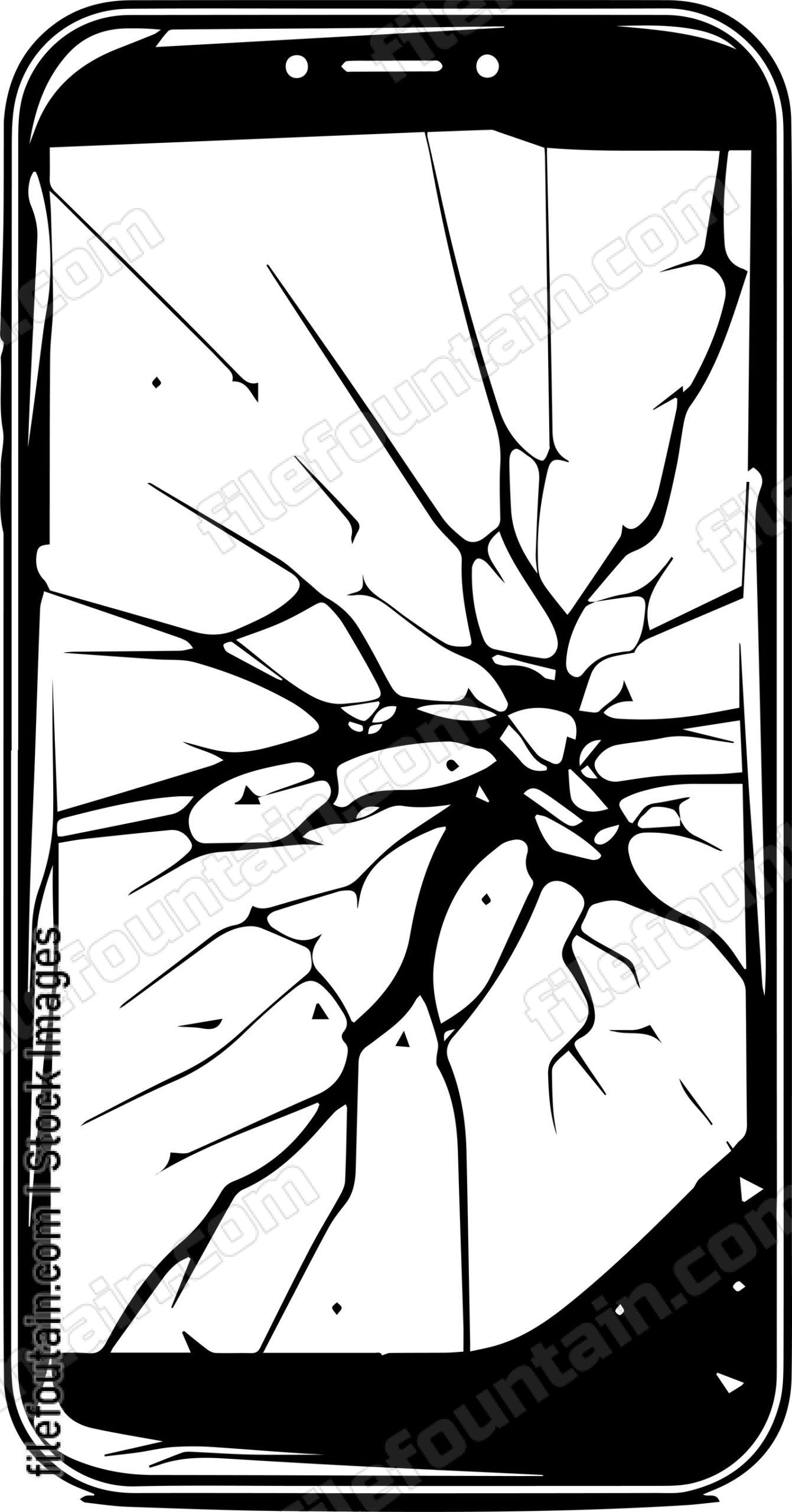 Broken Cracked Smartphone