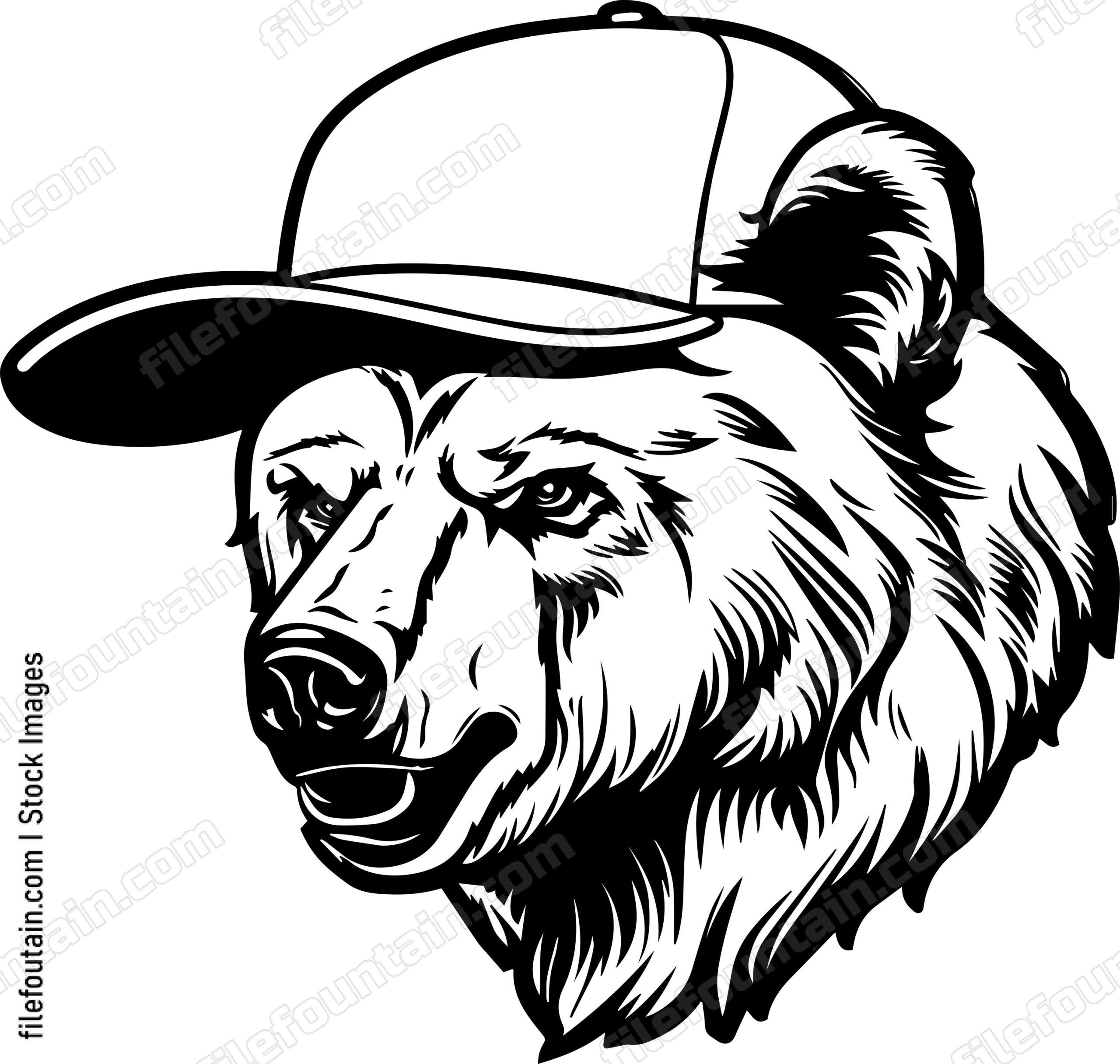 Brown Bear In Baseball Cap