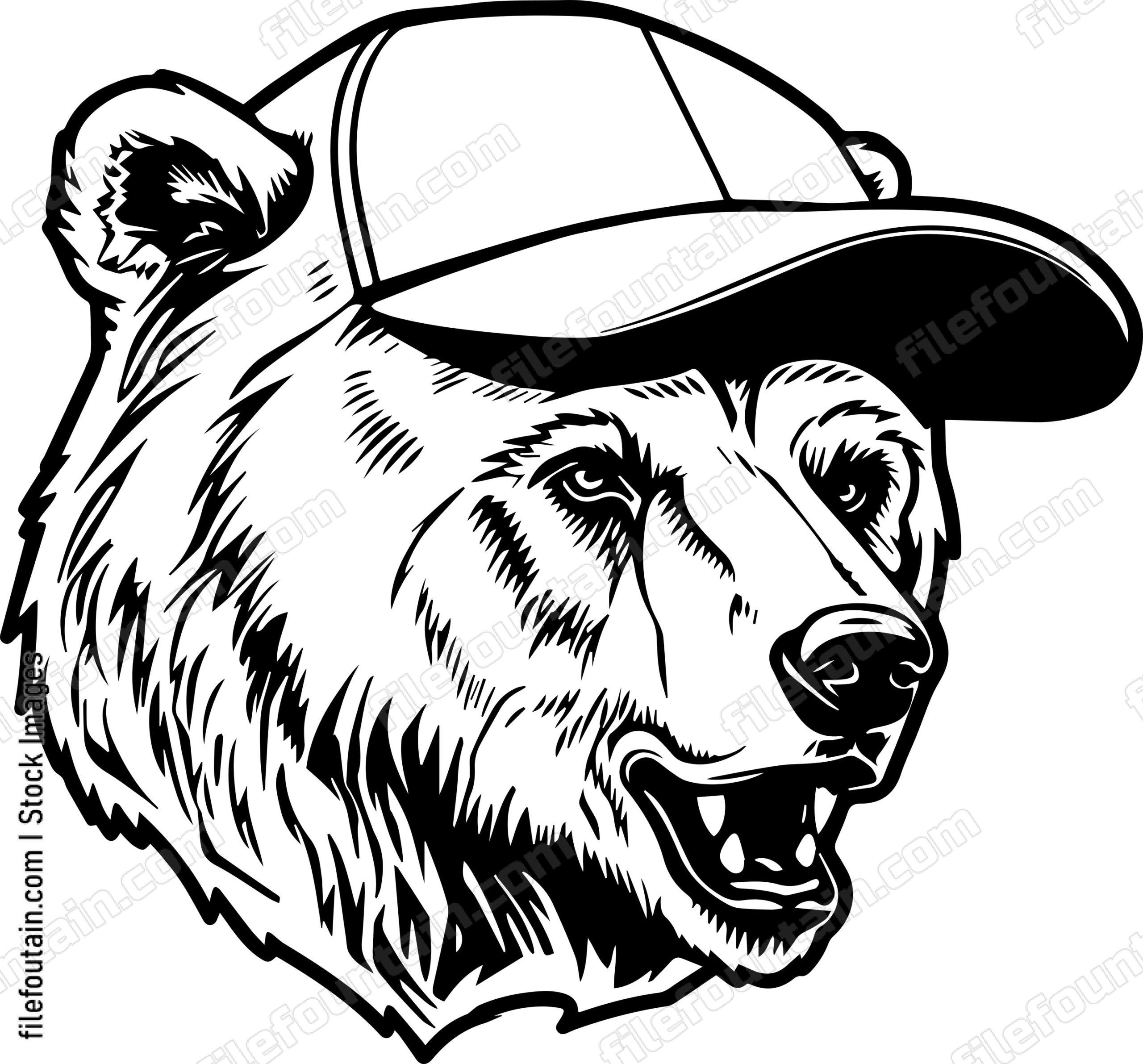 Brown Bear In Baseball Cap