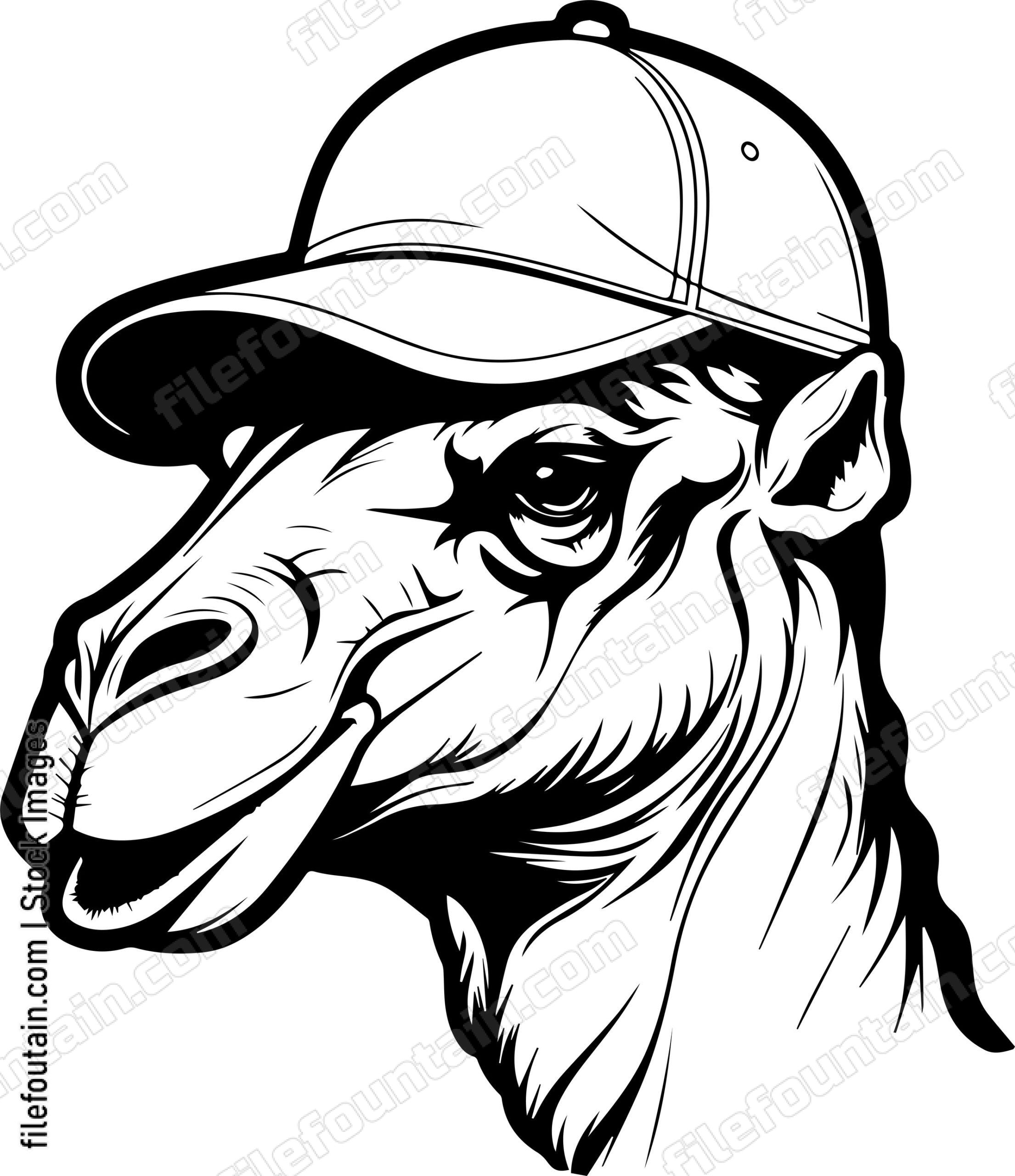 Camel In Baseball Cap