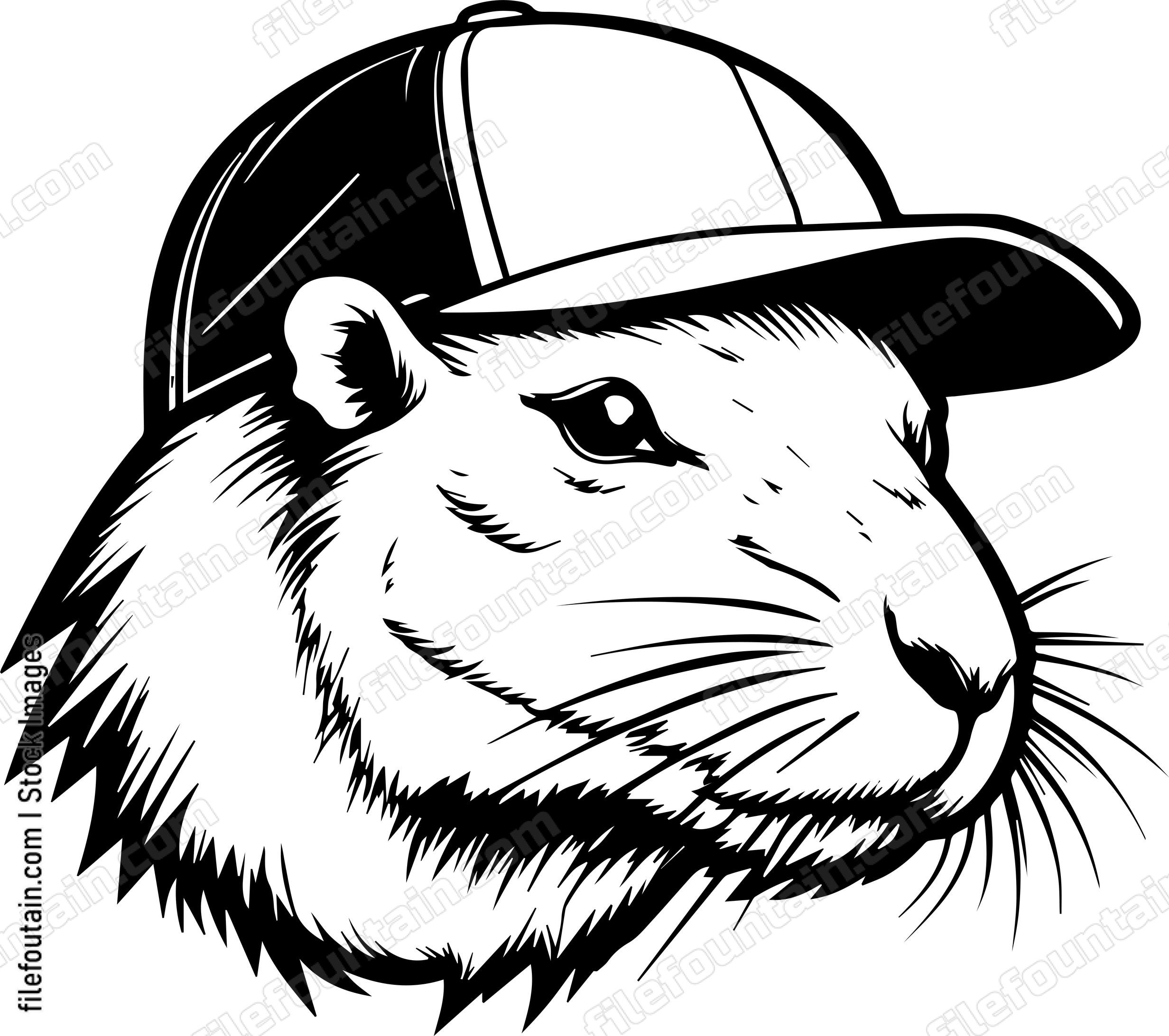Capybara In Baseball Cap