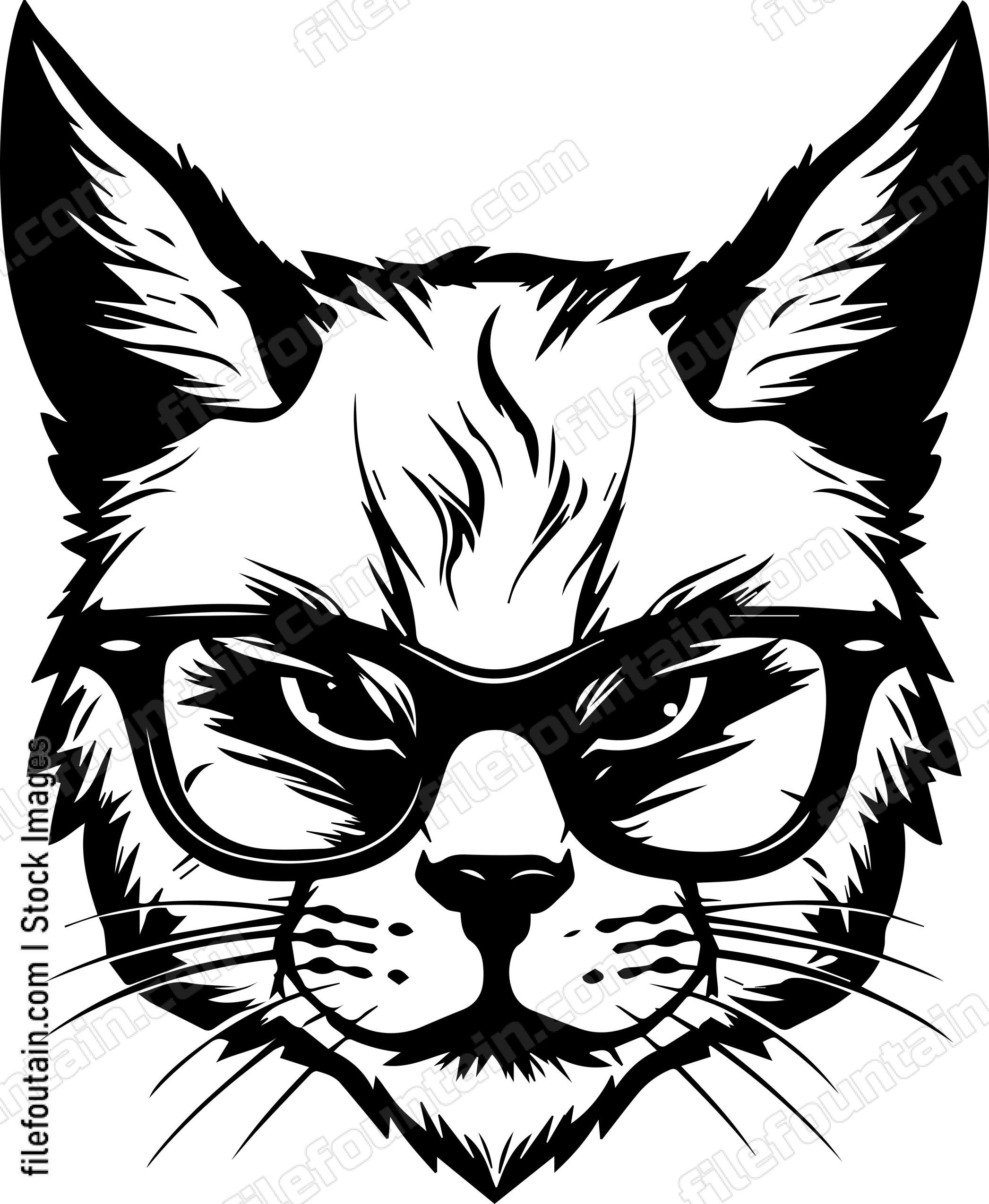 Cat In Glasses