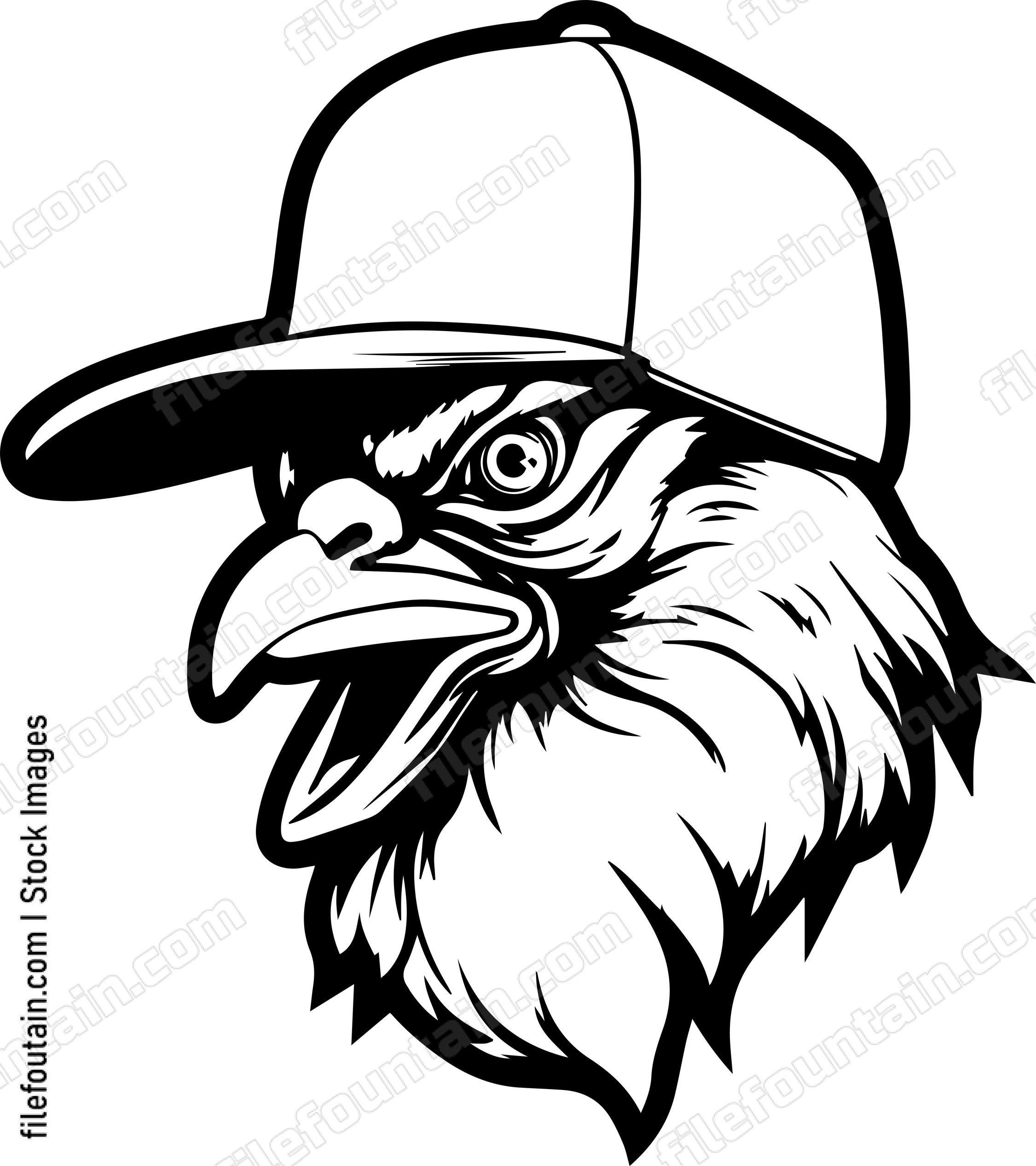 Chicken In Baseball Cap