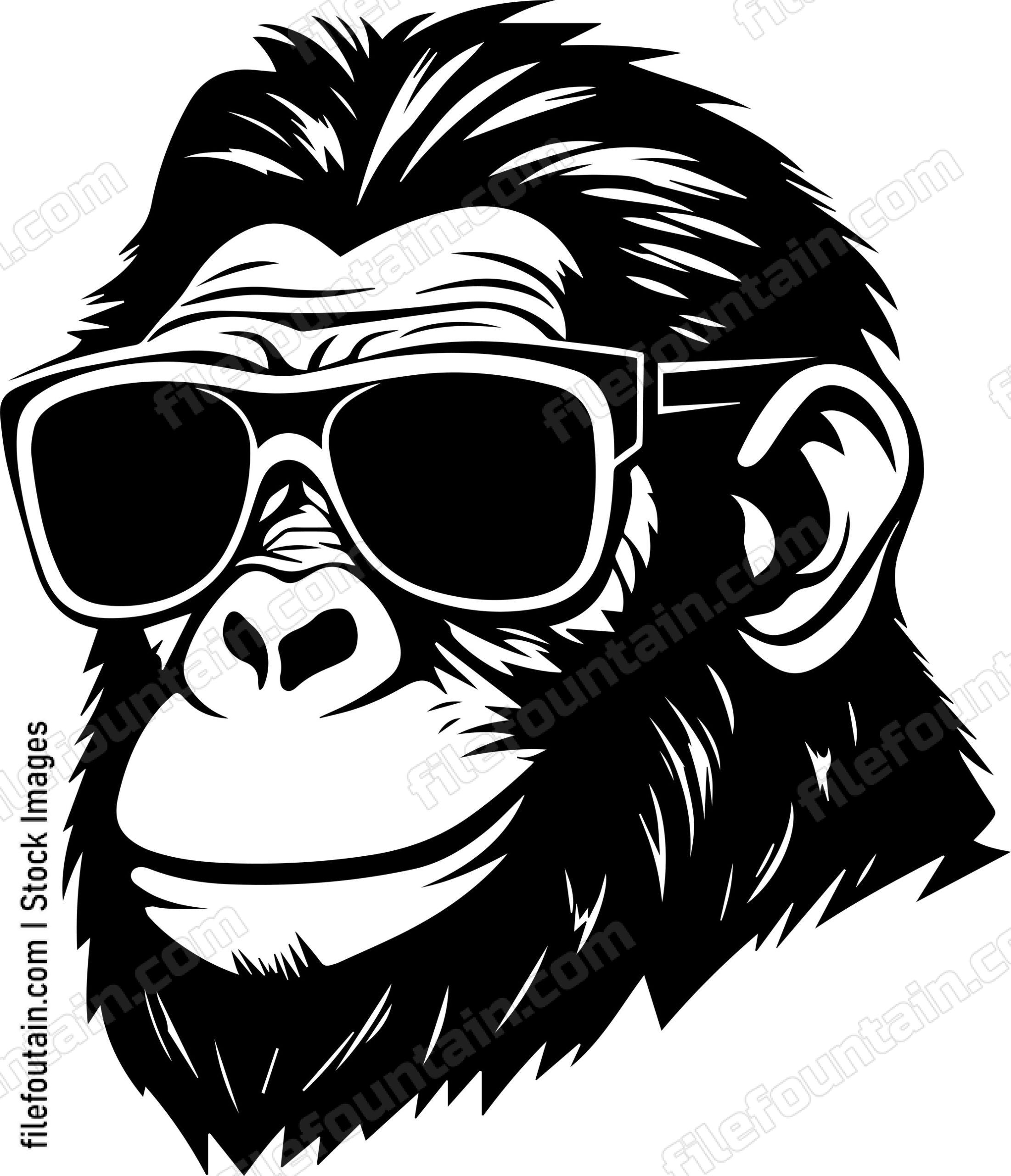 Chimpanzee In Sunglasses