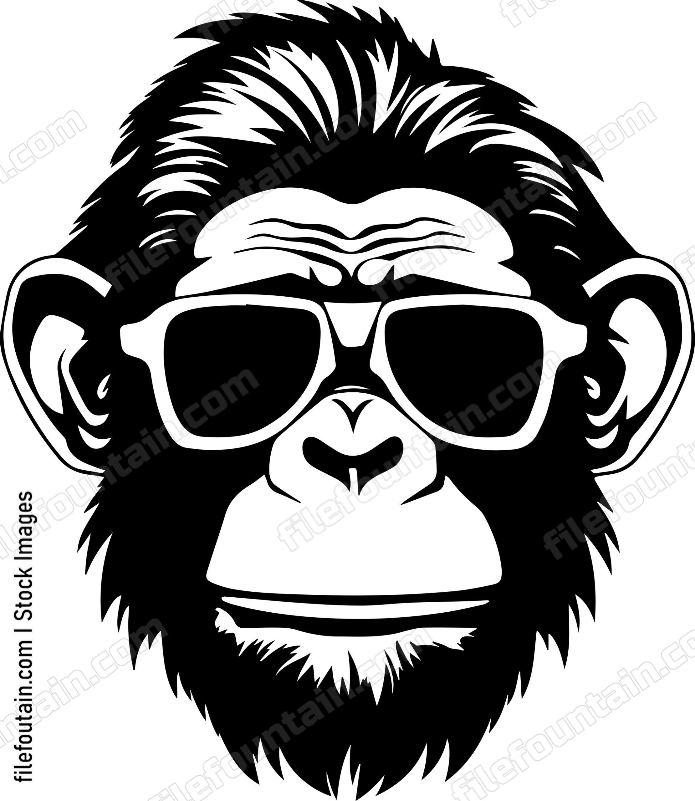 Chimpanzee In Sunglasses