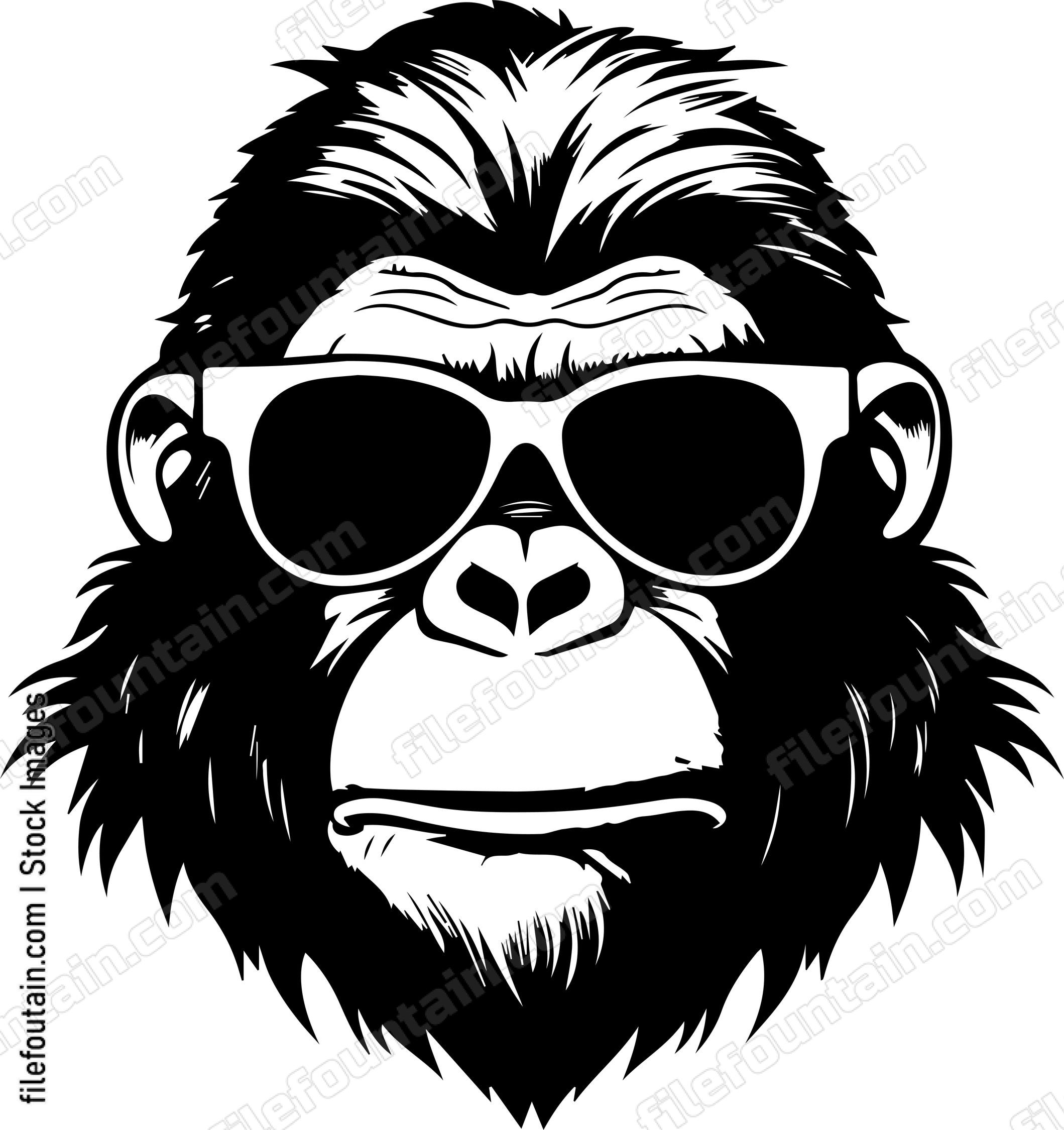 Chimpanzee In Sunglasses