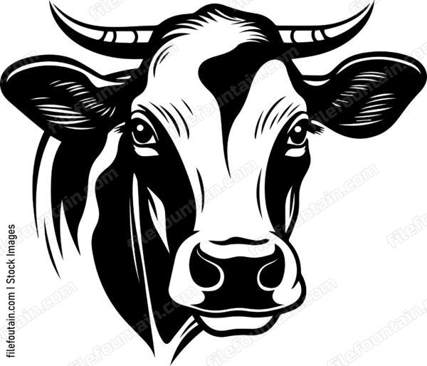 Cow Face Mascot