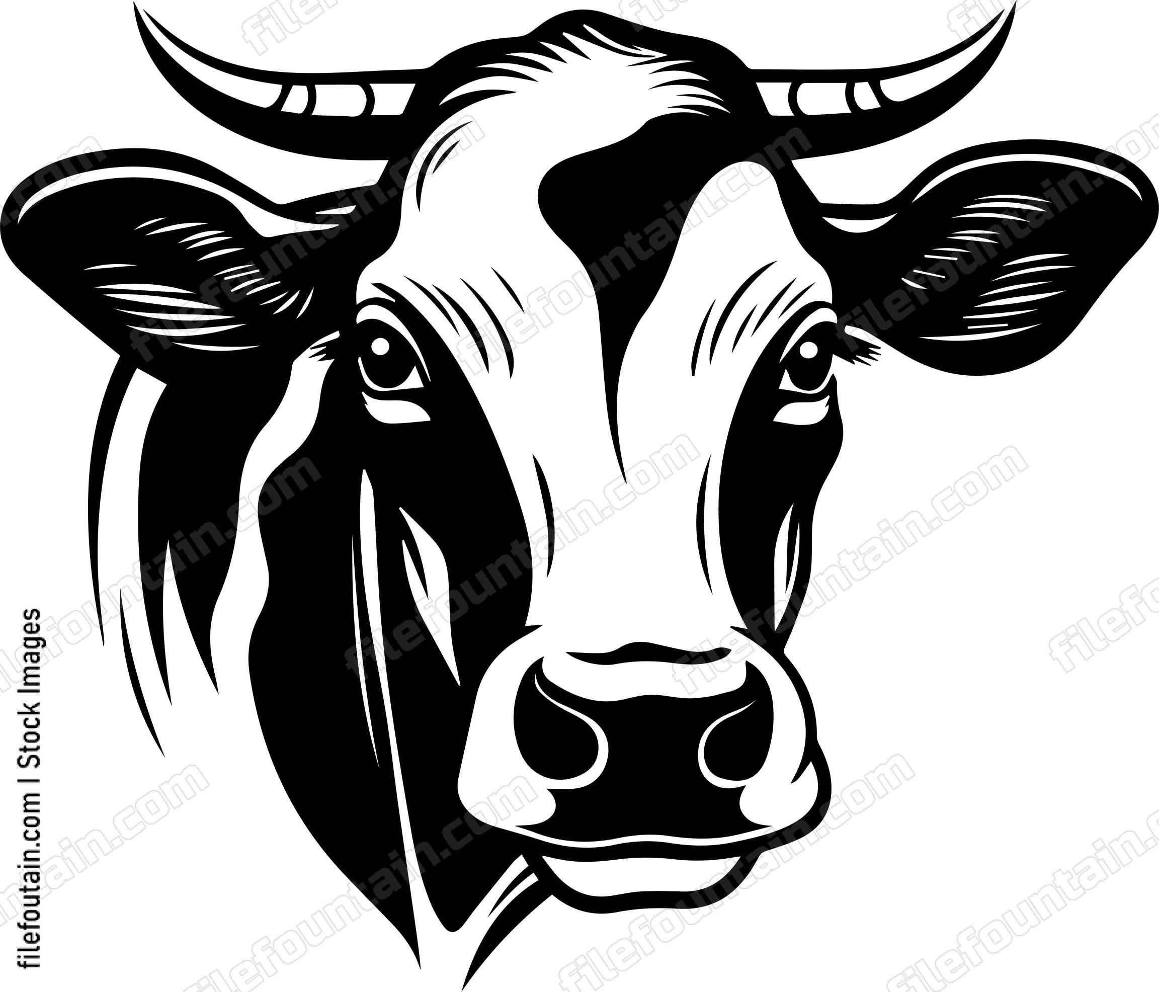 Cow Face Mascot