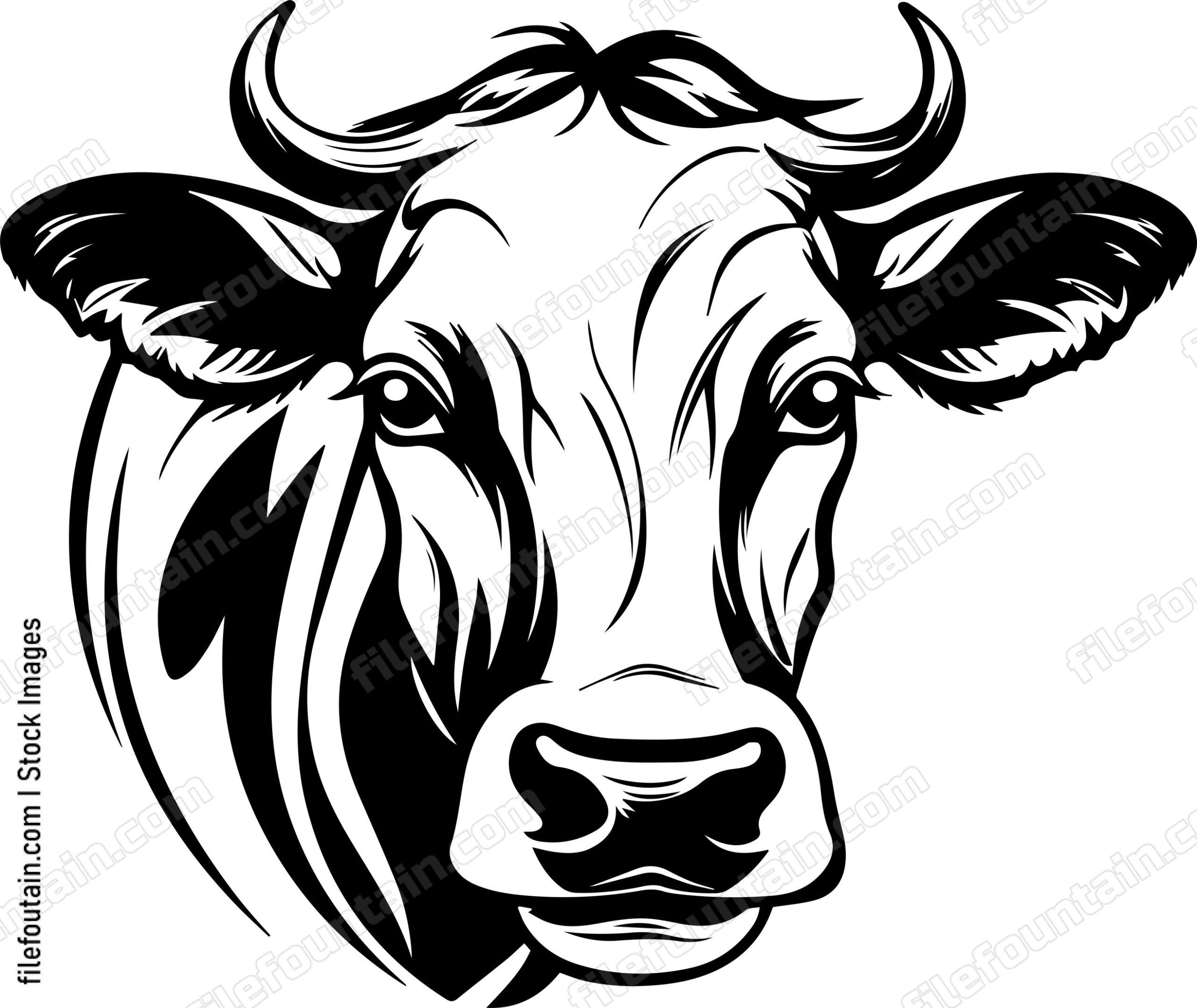 Cow Face Mascot