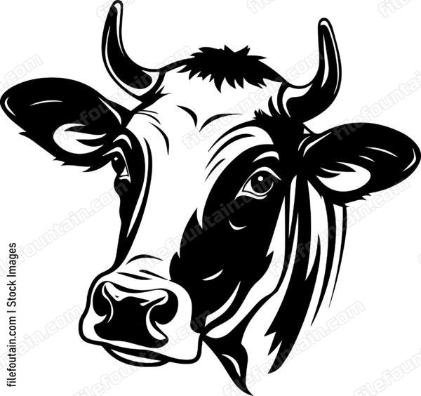 Cow Face Mascot