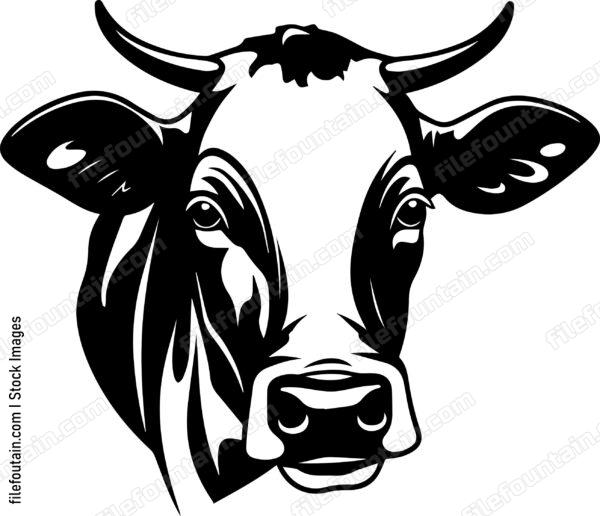 Cow Face Mascot