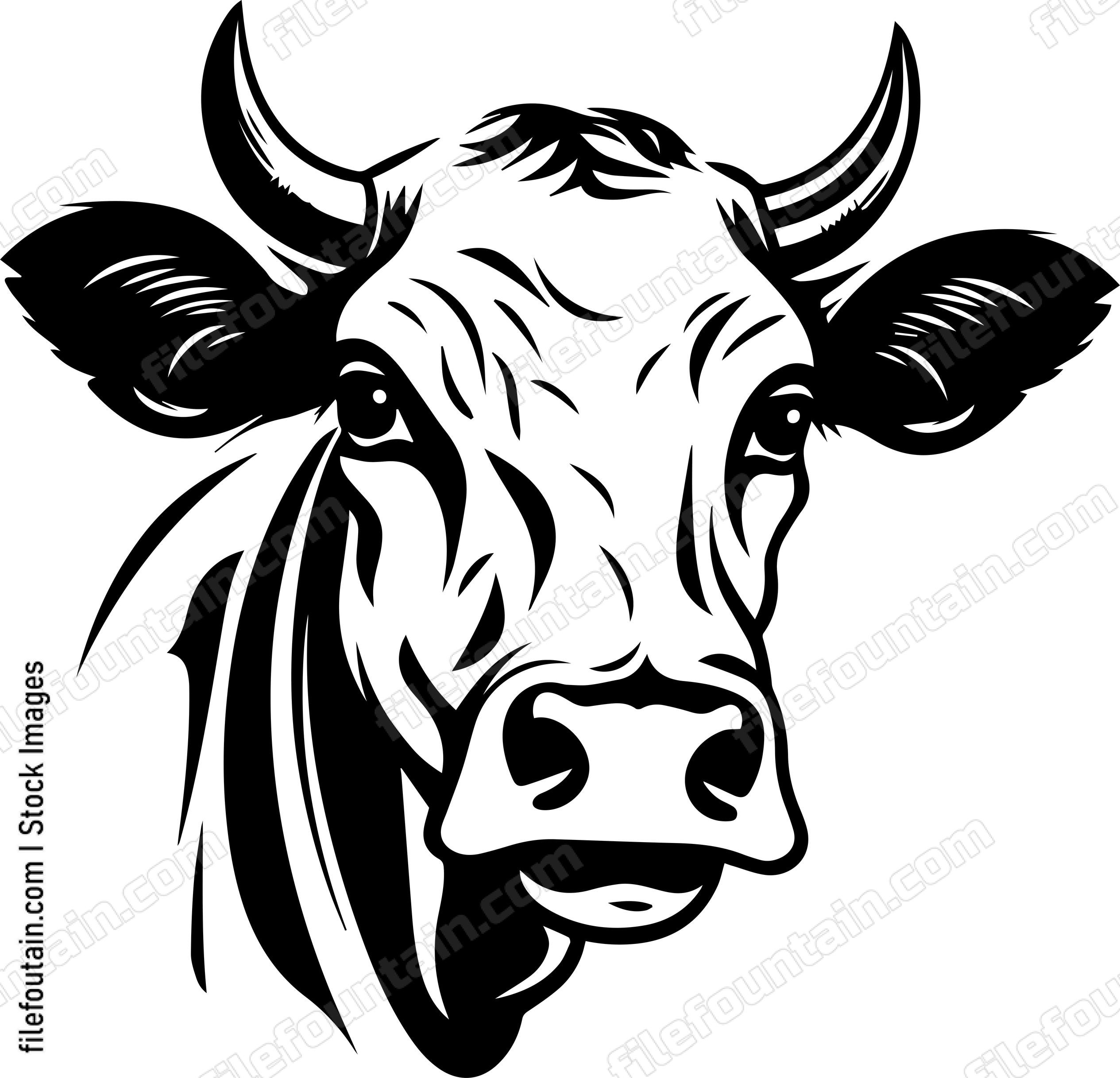 Cow Head Mascot
