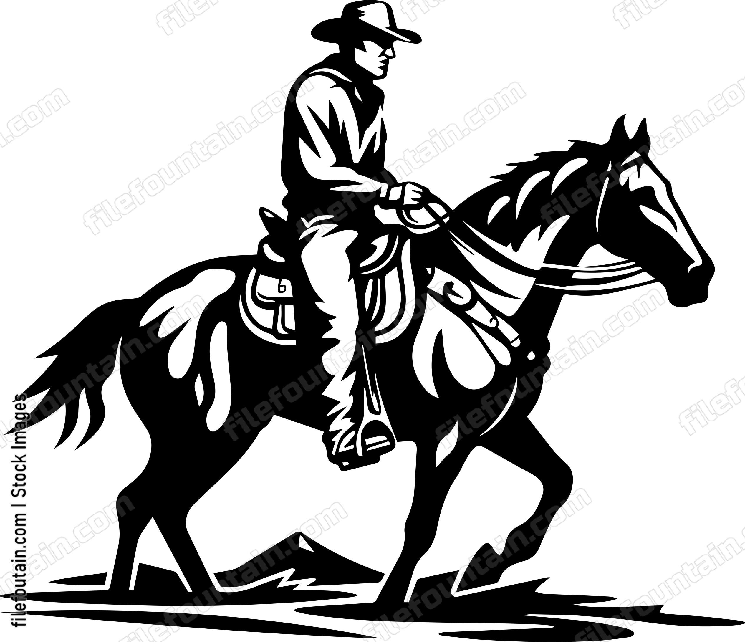 Cowboy On Horse