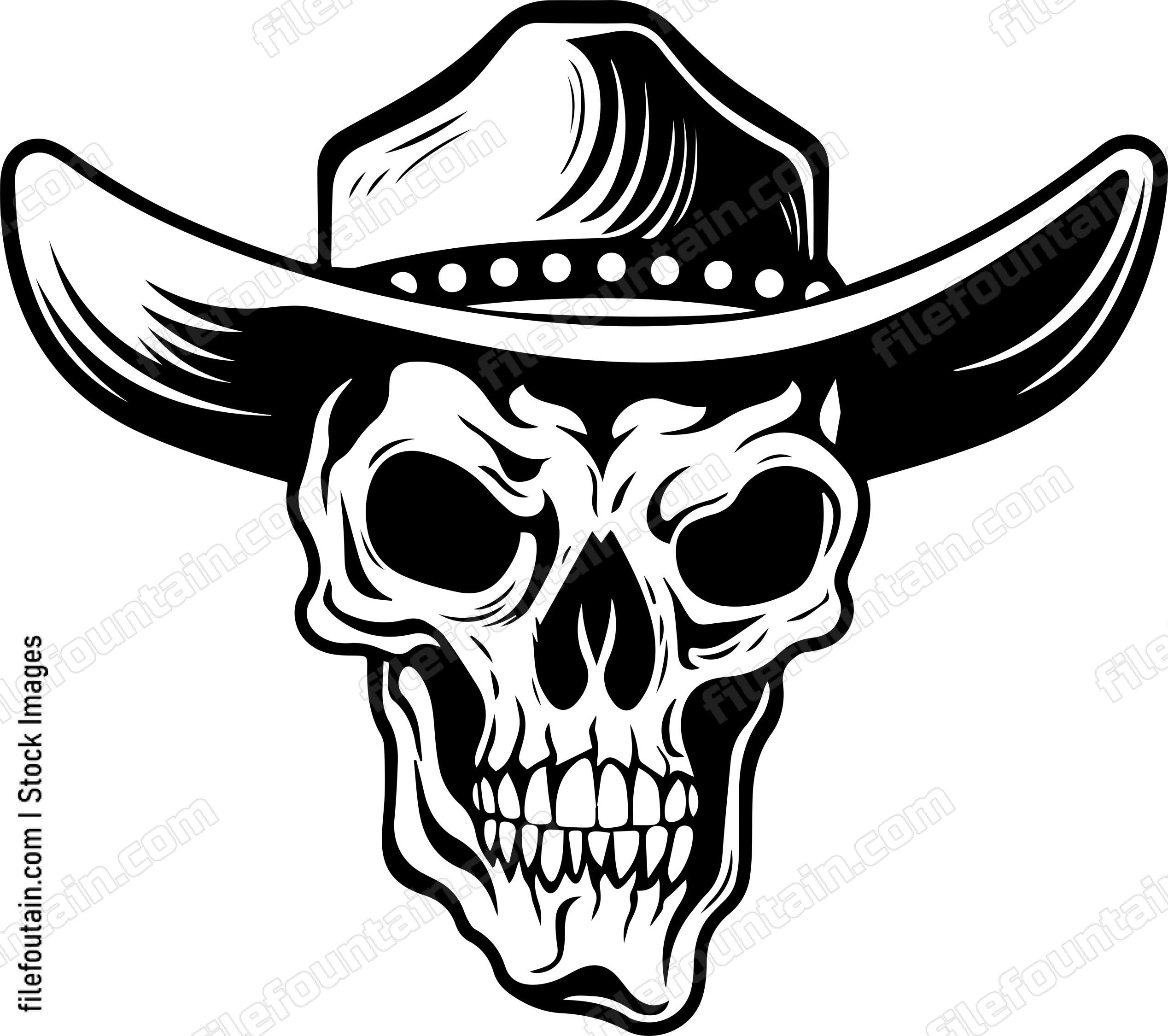 Cowboy Skull In A Hat