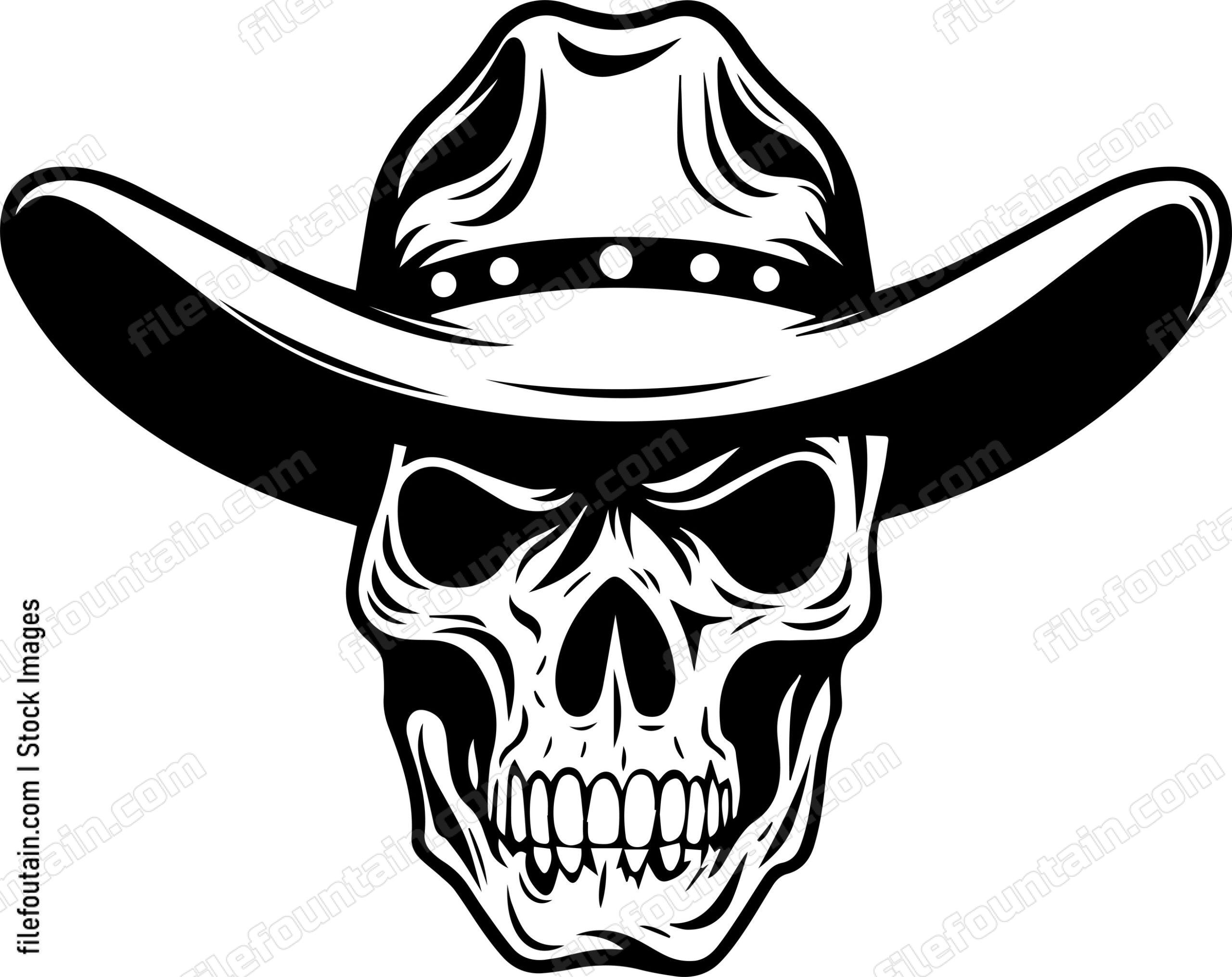 Cowboy Skull In A Hat