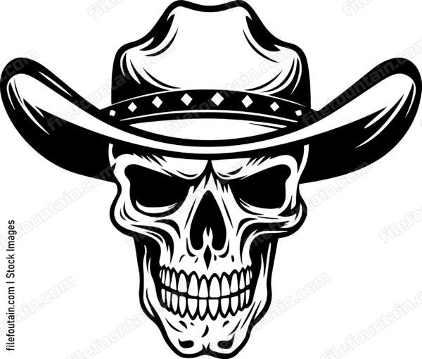 Cowboy Skull In A Hat