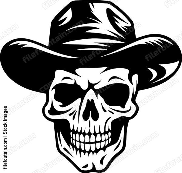 Cowboy Skull In A Hat