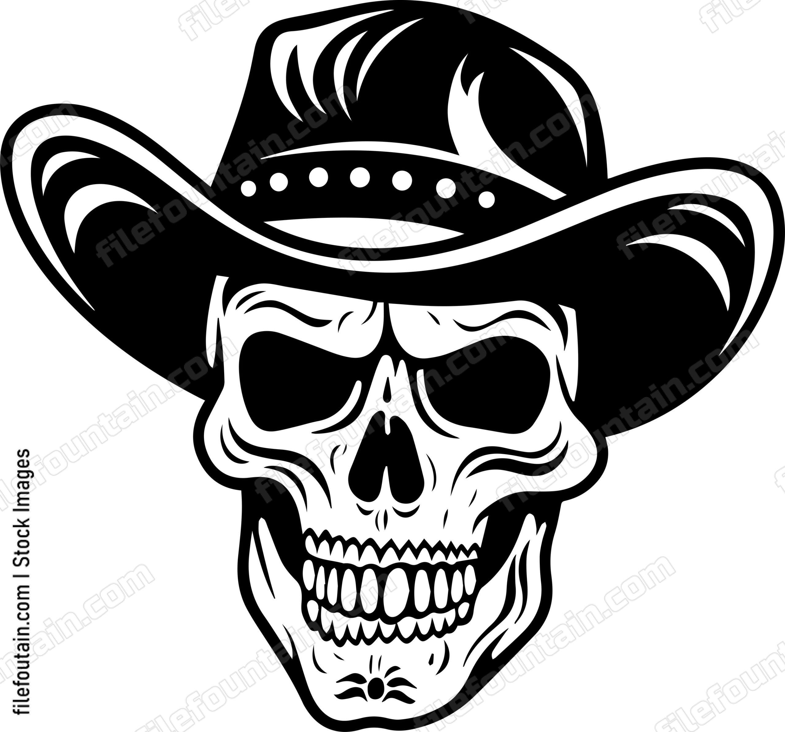 Cowboy Skull In A Hat
