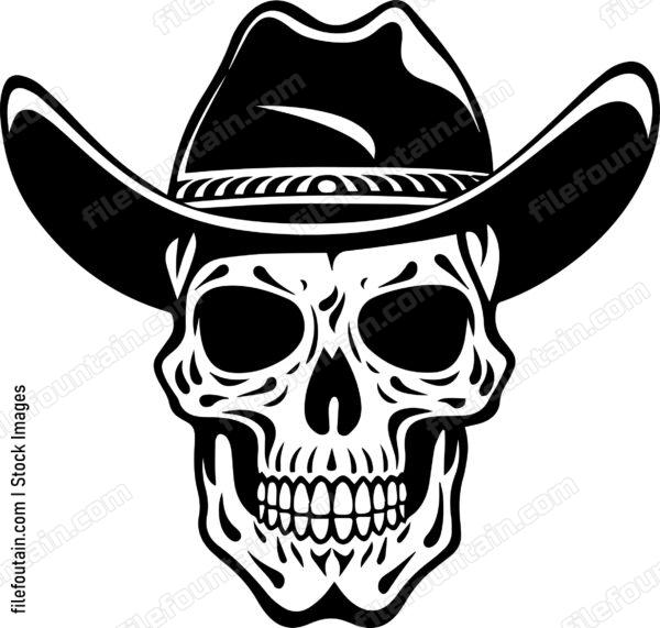 Cowboy Skull In A Hat