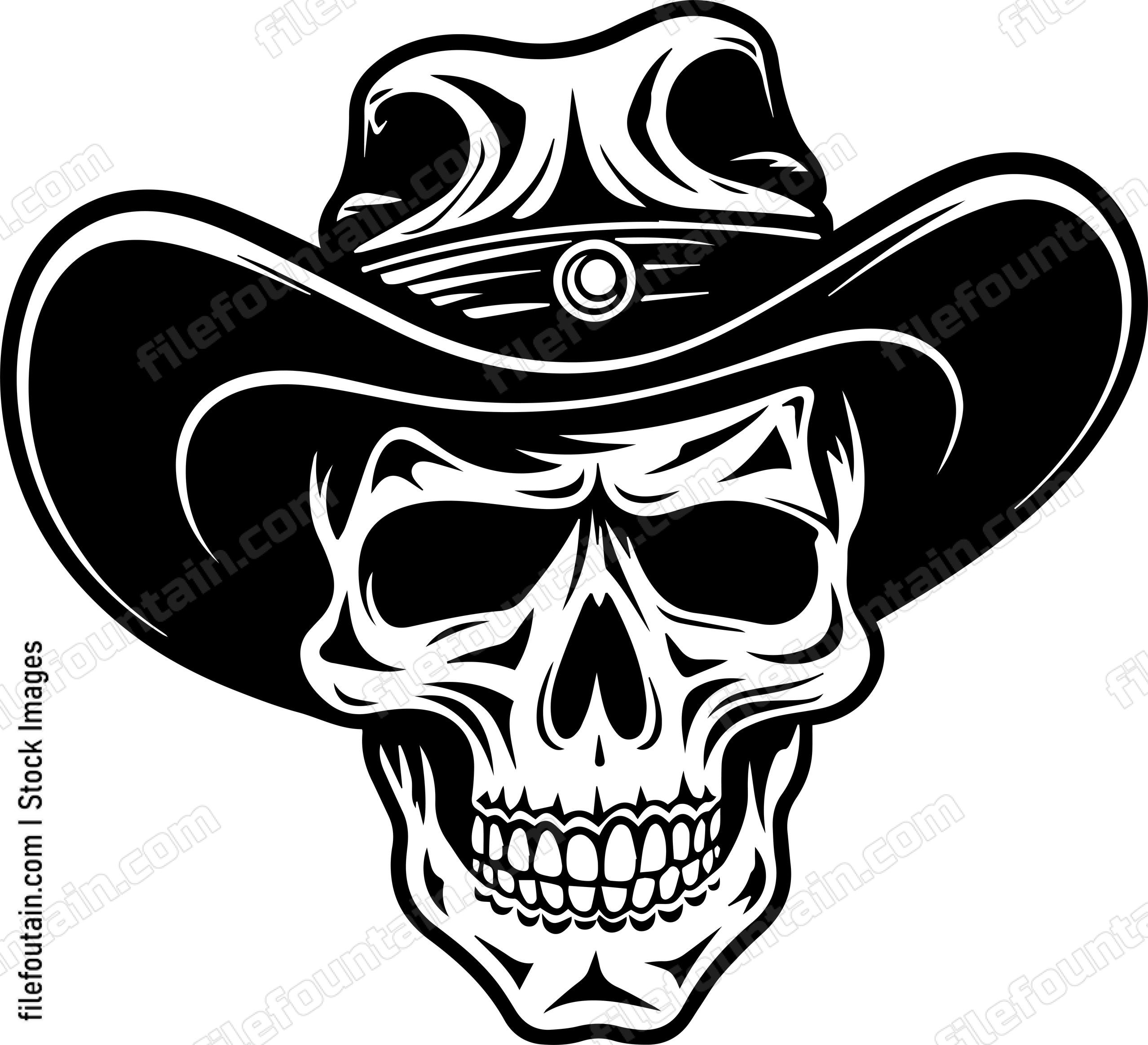Cowboy Skull In A Hat