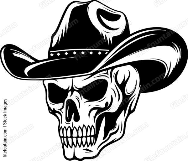 Cowboy Skull In A Hat