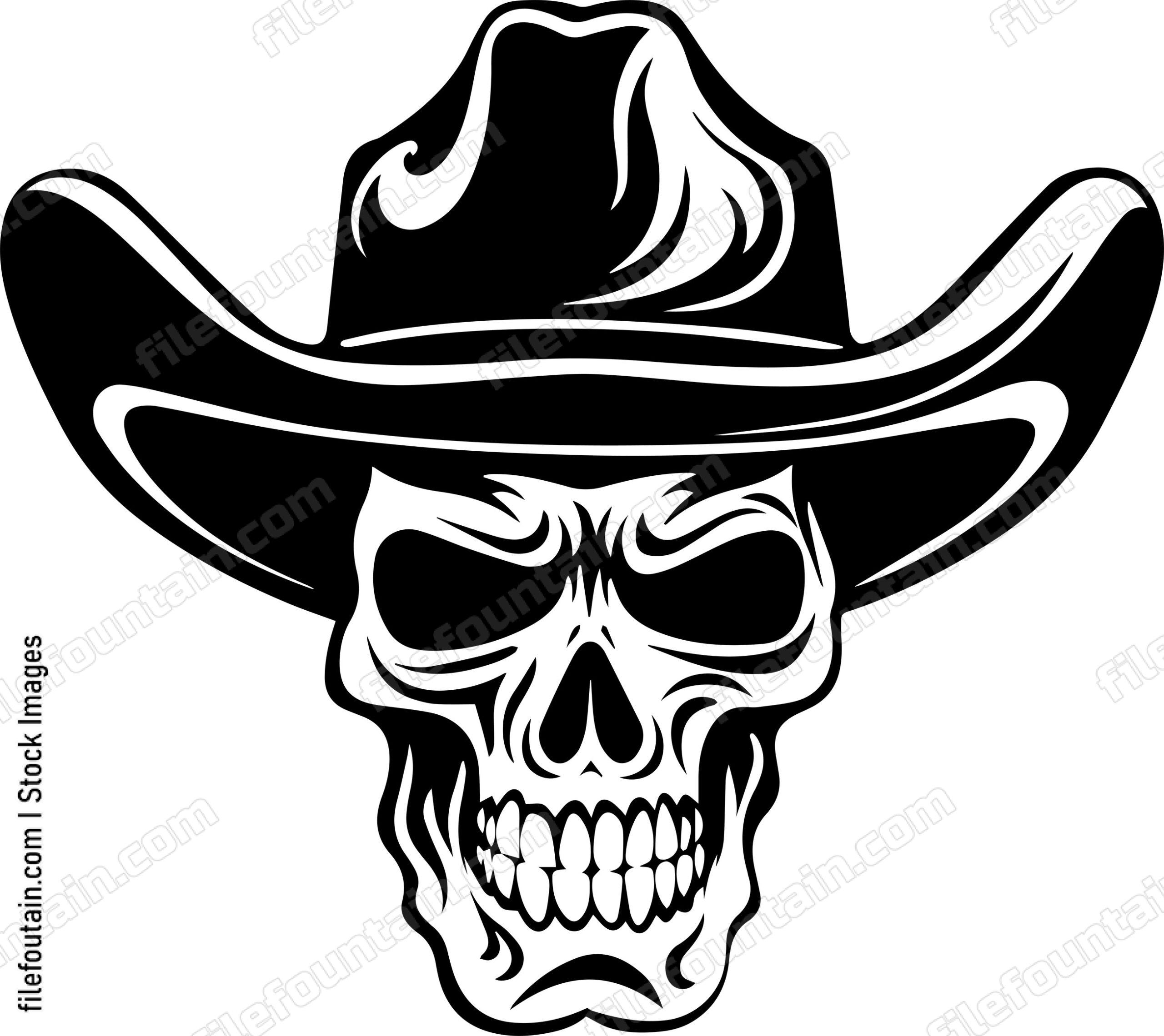 Cowboy Skull In A Hat