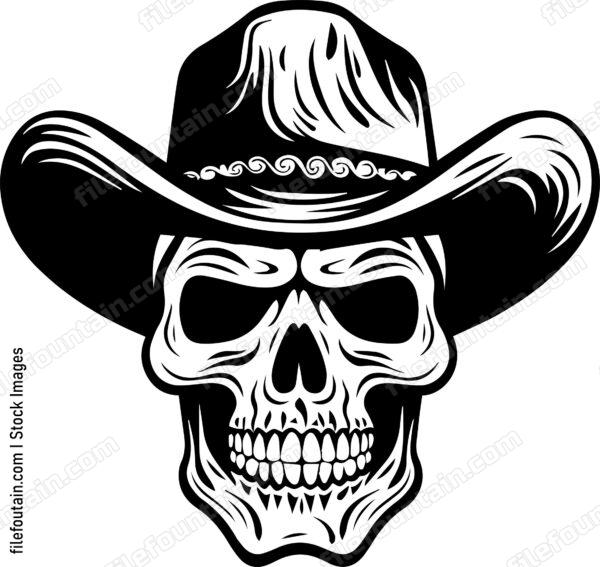 Cowboy Skull In A Hat