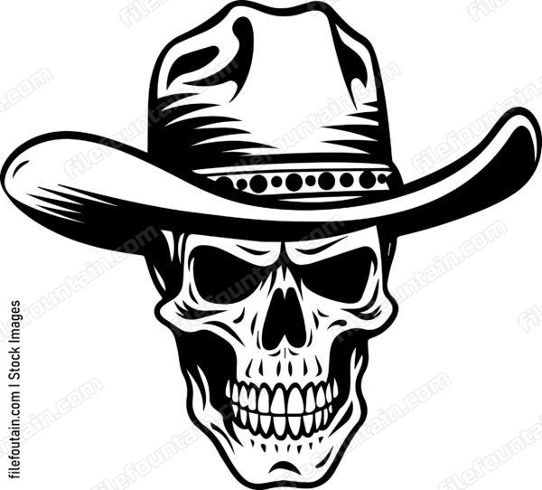 Cowboy Skull In A Hat