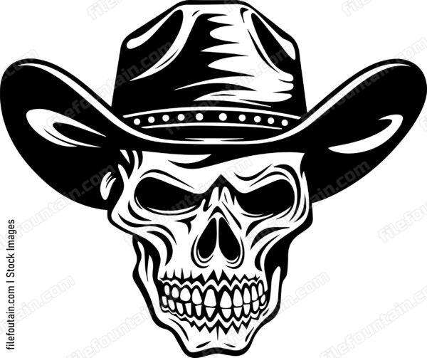Cowboy Skull In A Hat
